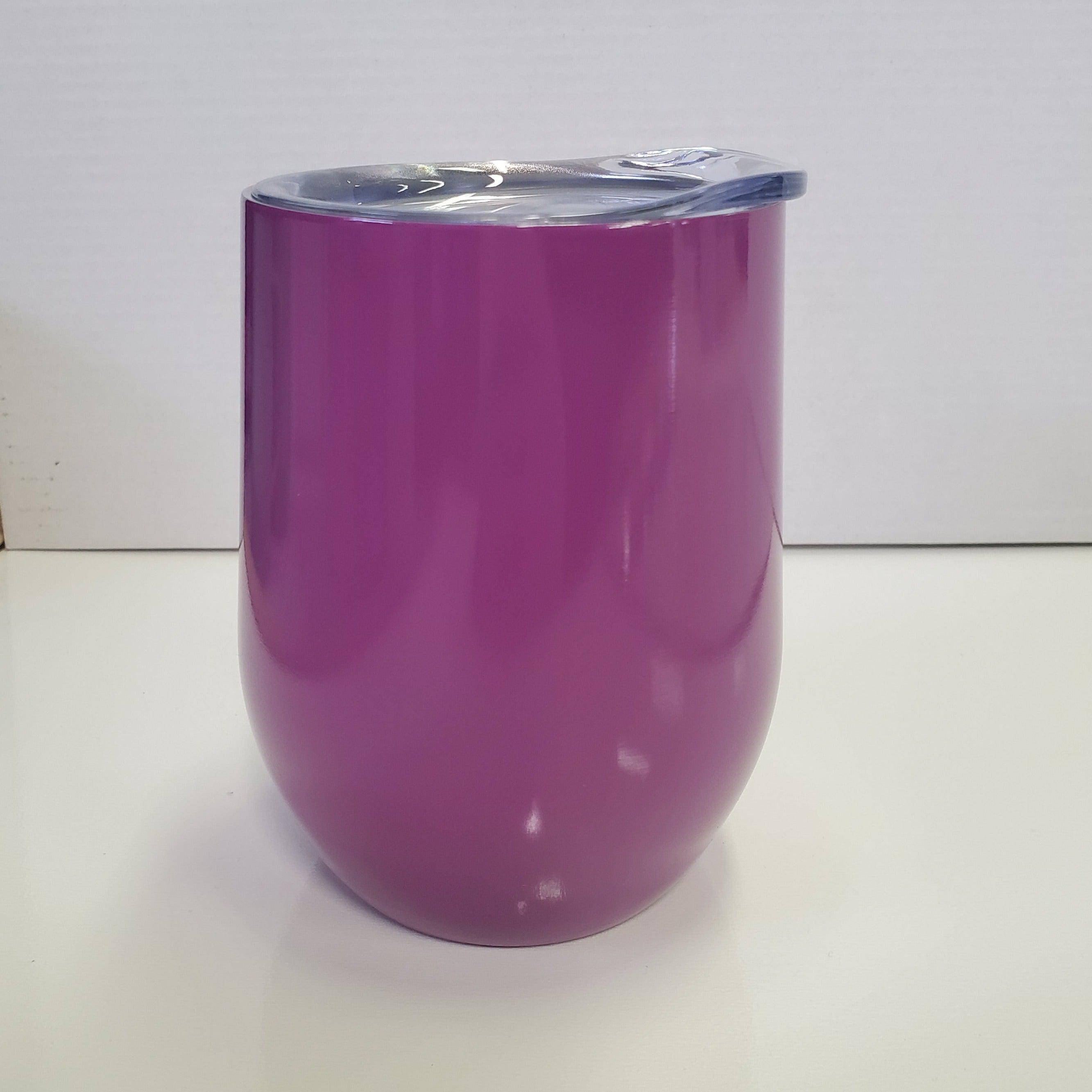 12oz Stainless WINE Tumbler - Purple (W)-Design Blanks