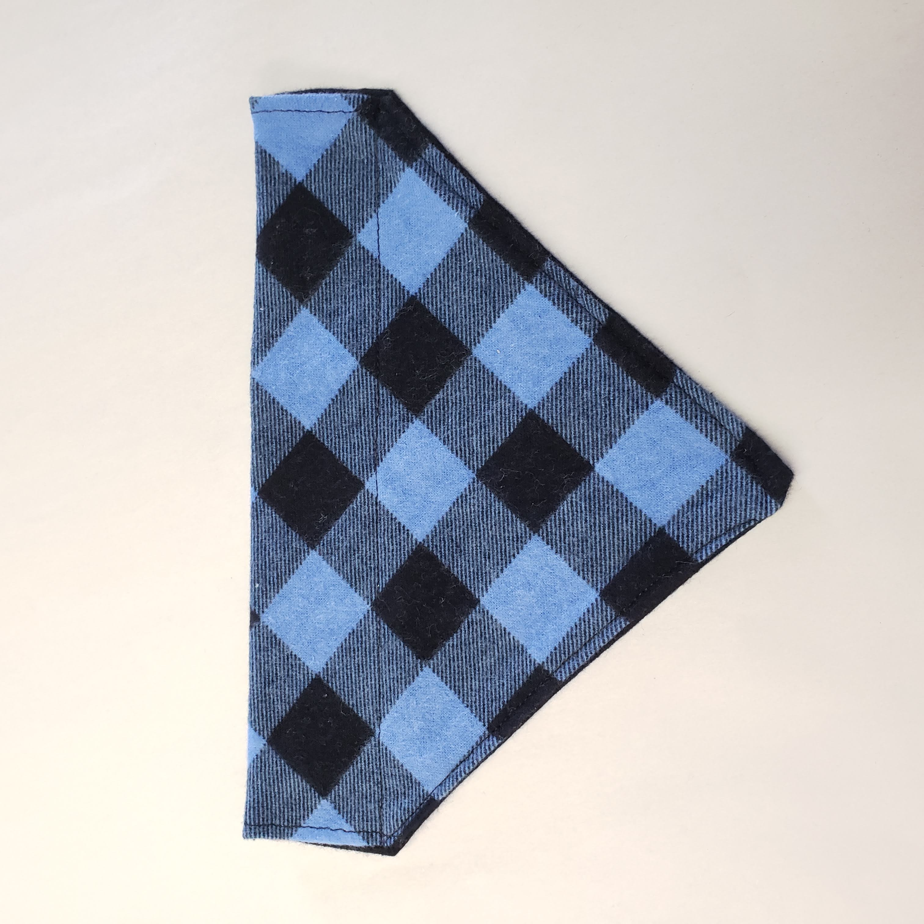 Blue buffalo plaid/ black dog bandannas-Design Blanks