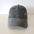 DISTRESSED Ponytail Baseball Hat - Criss Cross GREY-Design Blanks