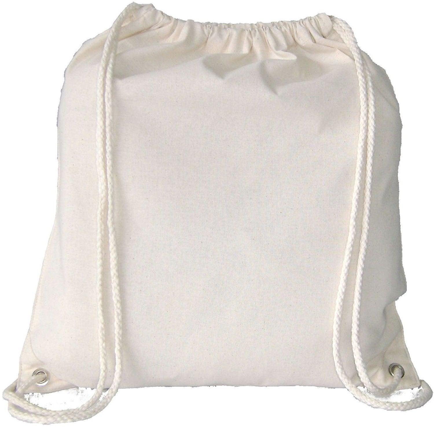 Drawstring Backpack 100% Cotton Blanks