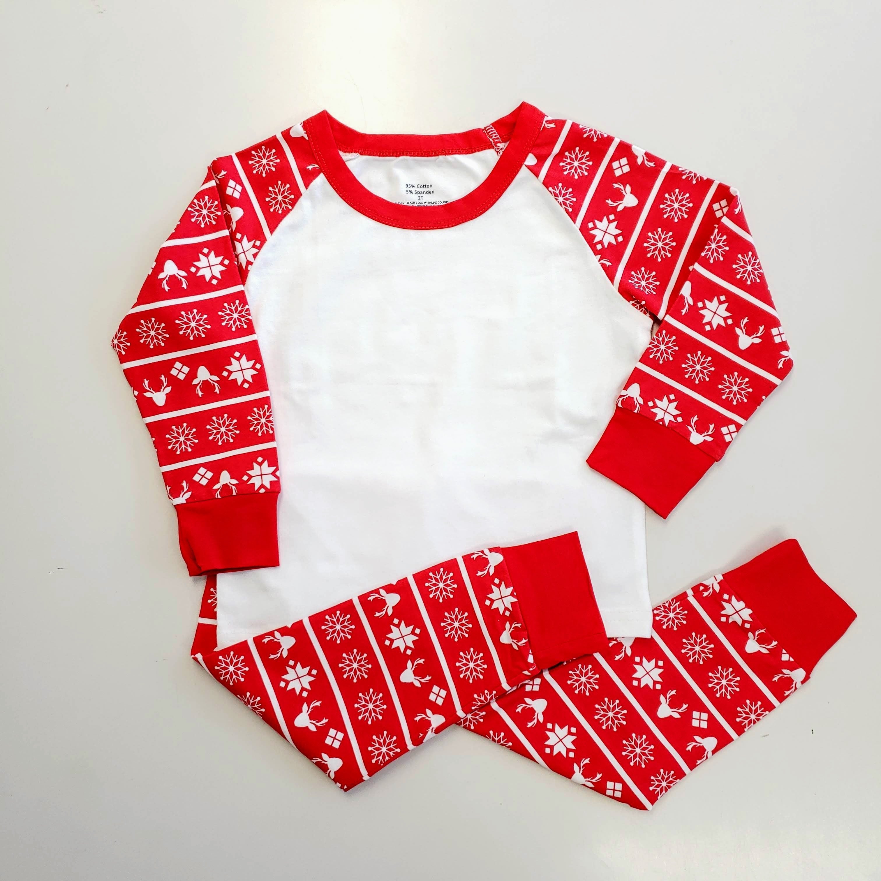 Nordic Reindeer Pattern Family Pajamas-Design Blanks