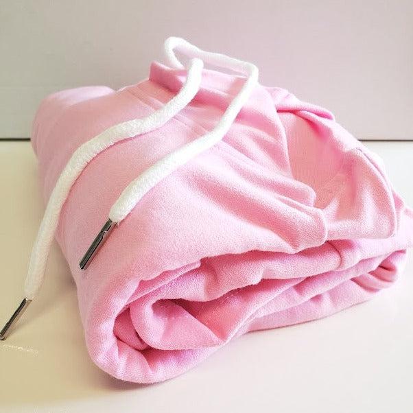 Polyester Long Sleeve Hoodie - Pink-Design Blanks