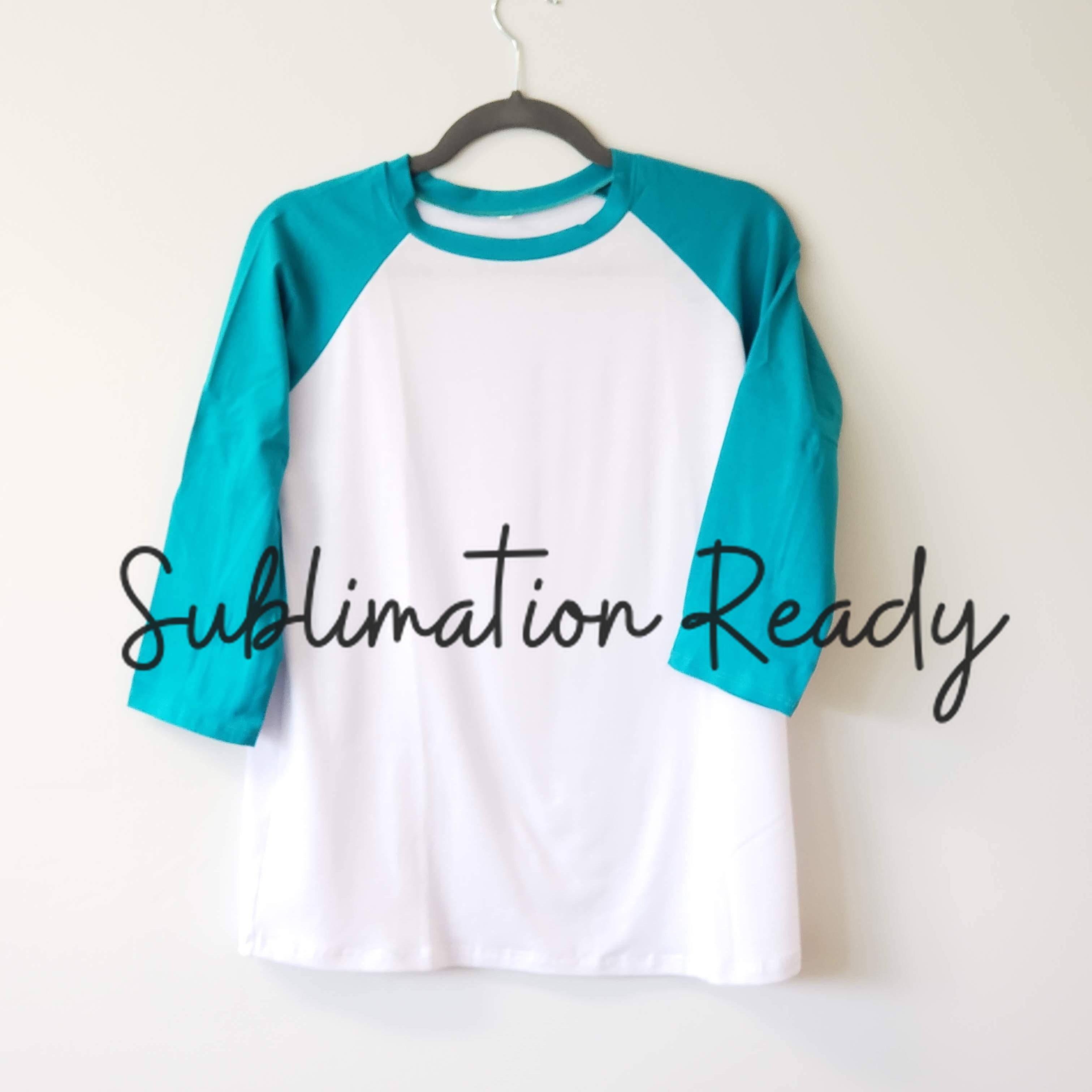 Polyester Raglan Sleeve Shirts - Ladies TURQUOISE – Design Blanks