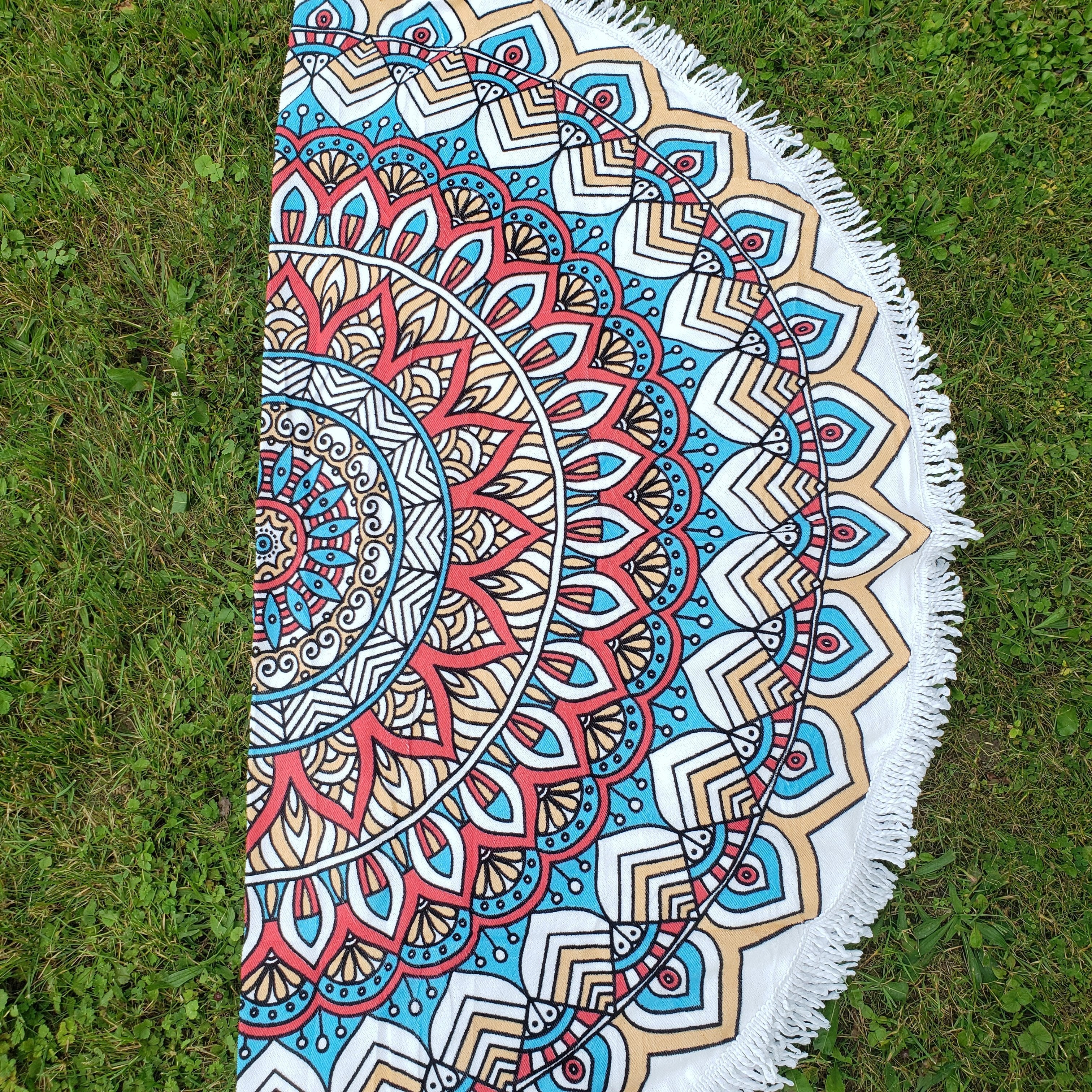 Round Beach Towels - BOHO BEAUTY-Design Blanks