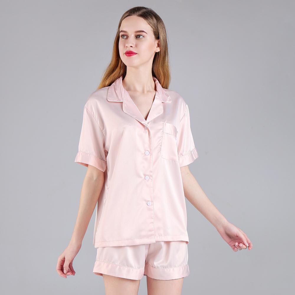 Satin Short Pajamas 3034 BLUSH-Design Blanks