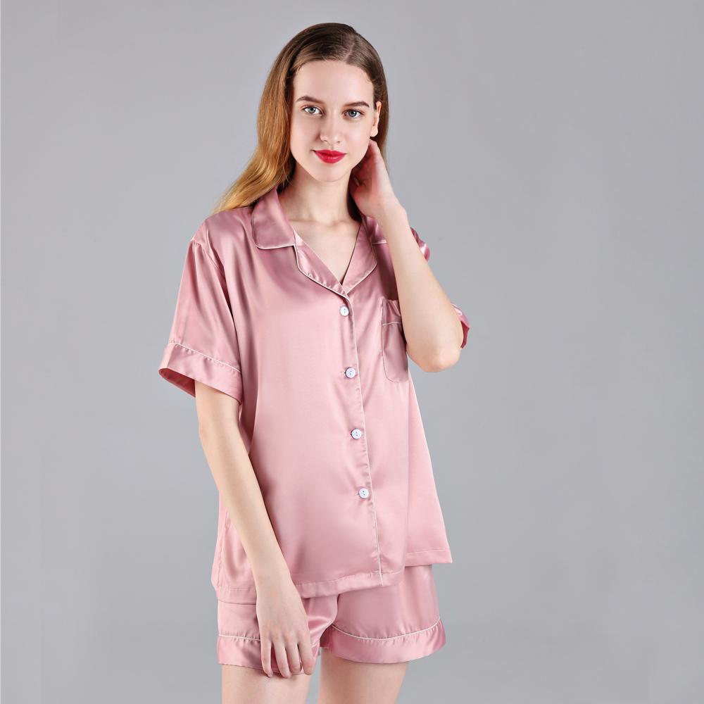 Satin Short Pajamas 3034 DUSTY ROSE-Design Blanks