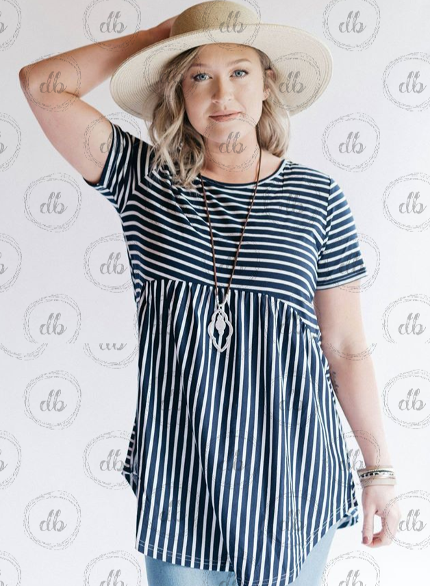 Short Sleeve Babydoll Style with Crisscross Back