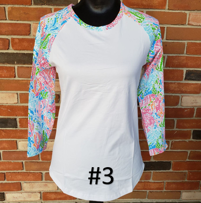 Floral Raglan Shirts-Design Blanks