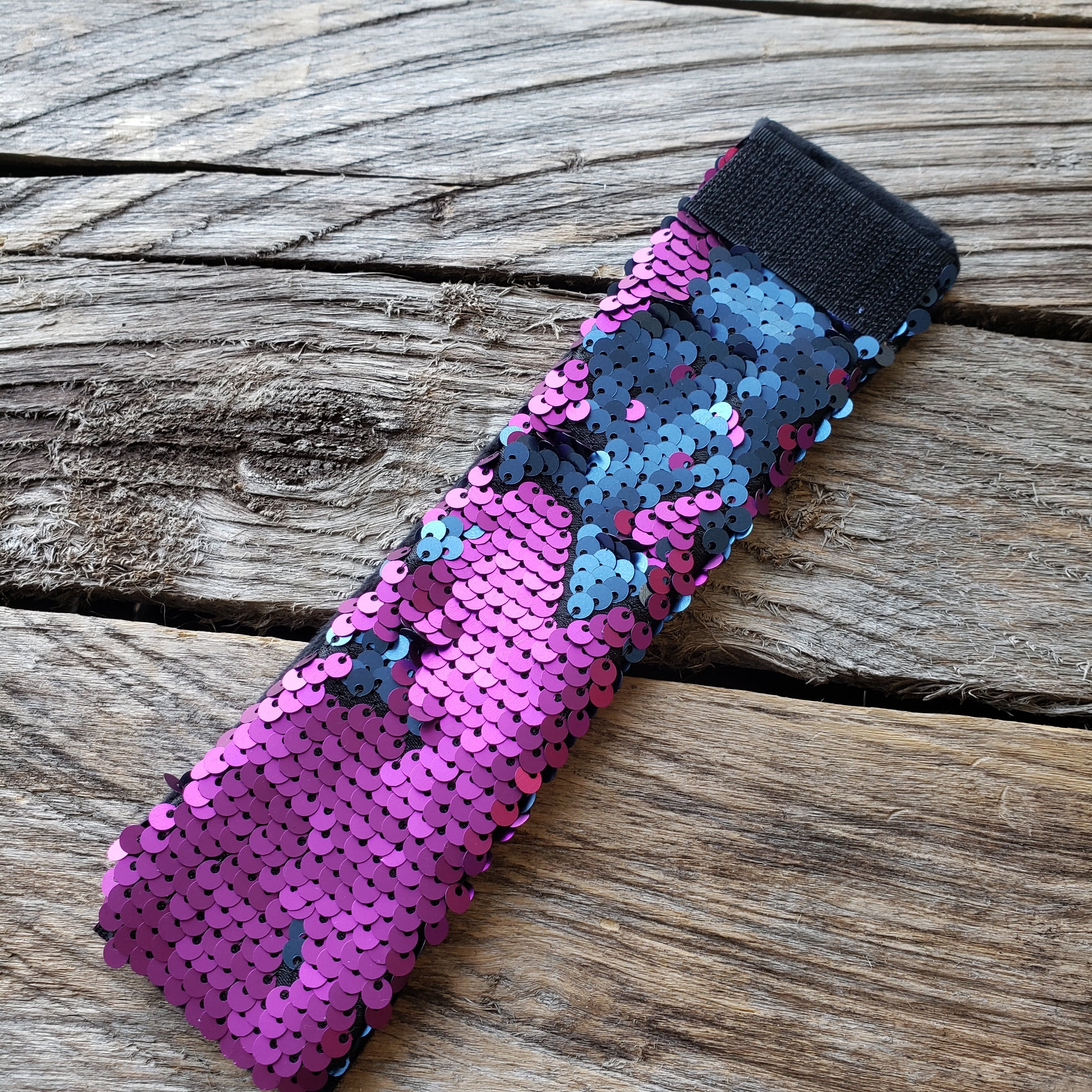 Superhero Wrist Wrap or Mermaid Sequin Bracelet - Pink/Carbon-Design Blanks