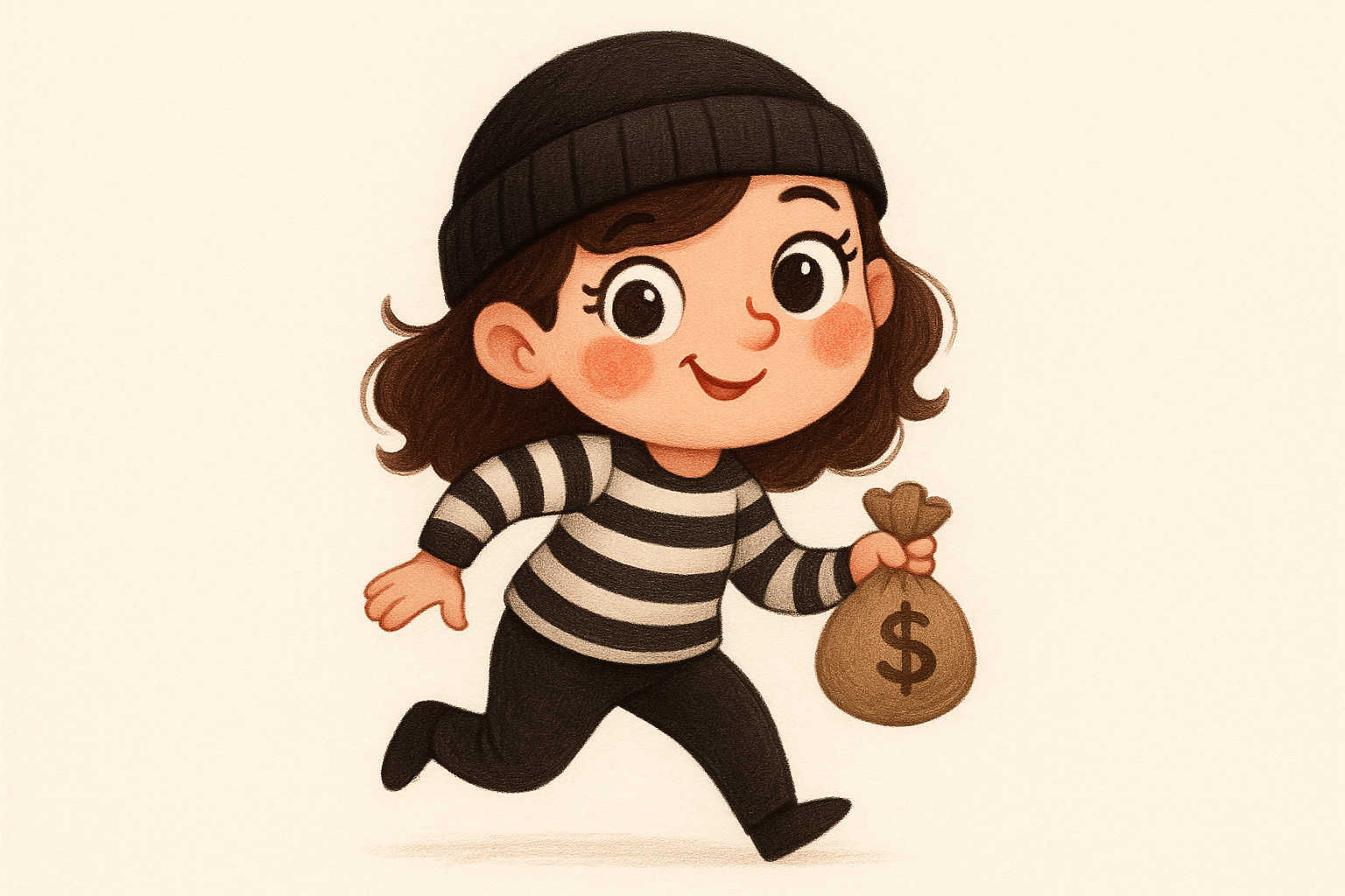 Cute female burglar 