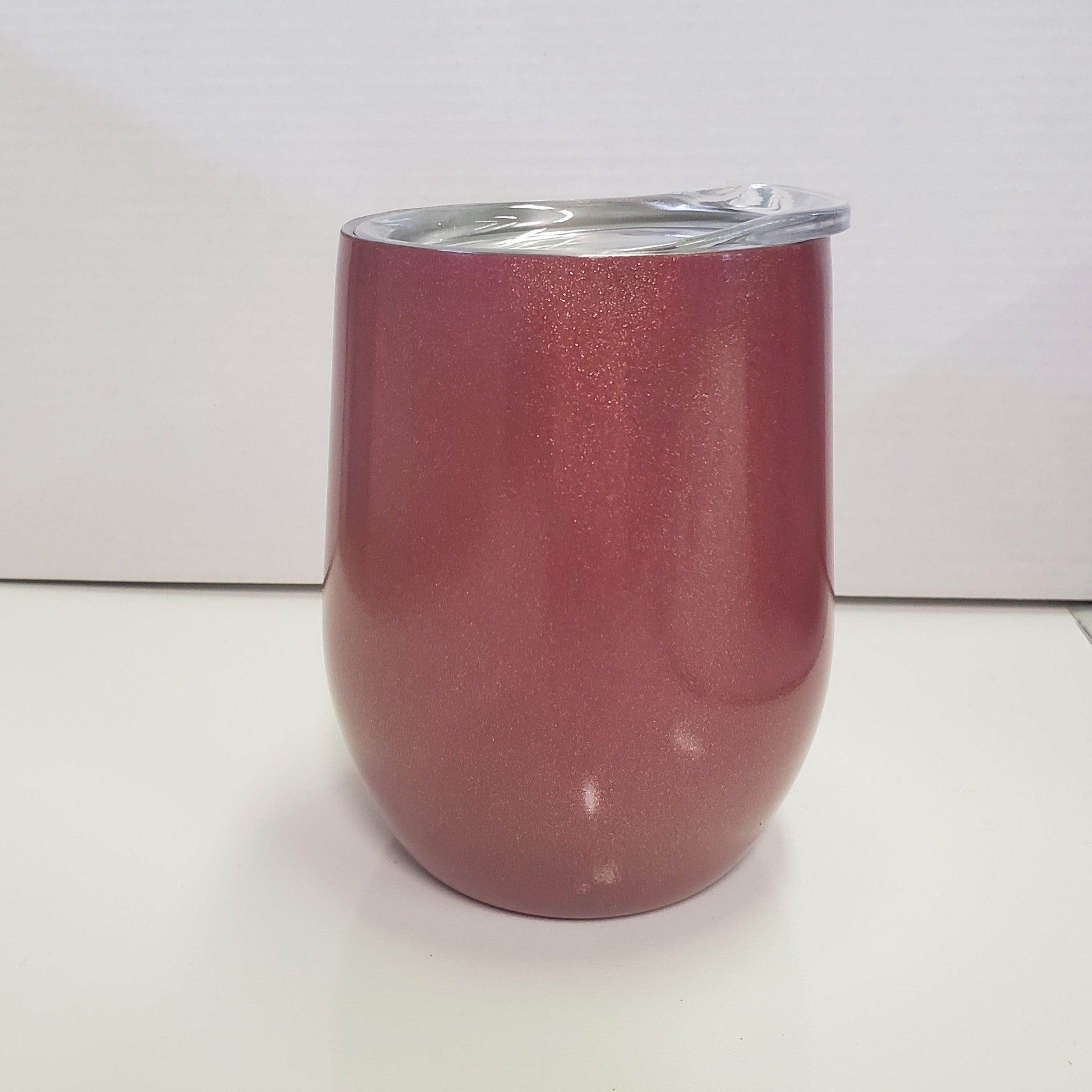 12oz Shimmer WINE Tumblers - Rosey-Design Blanks