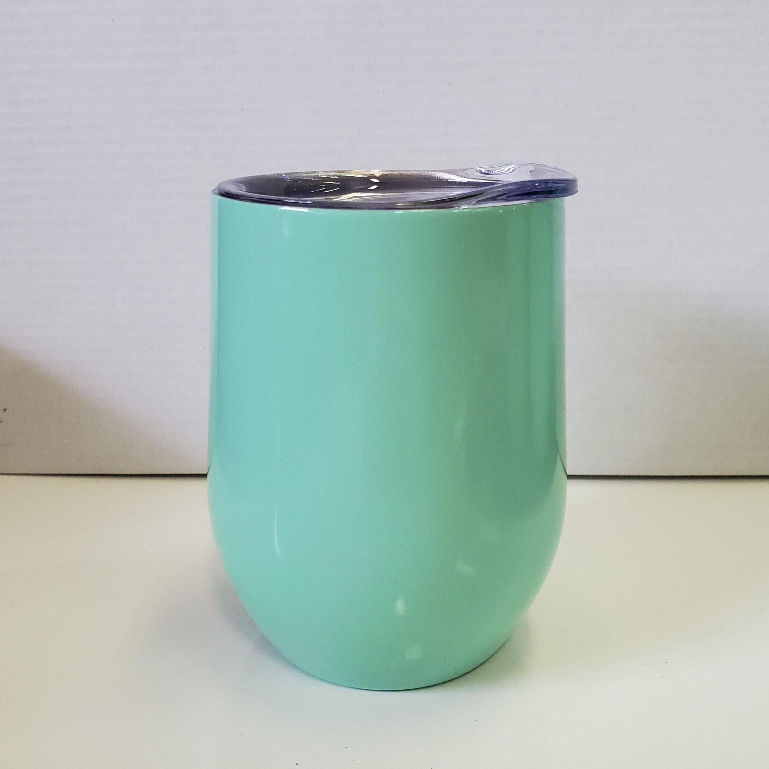 12oz Stainless WINE Tumbler - Mint (X)-Design Blanks