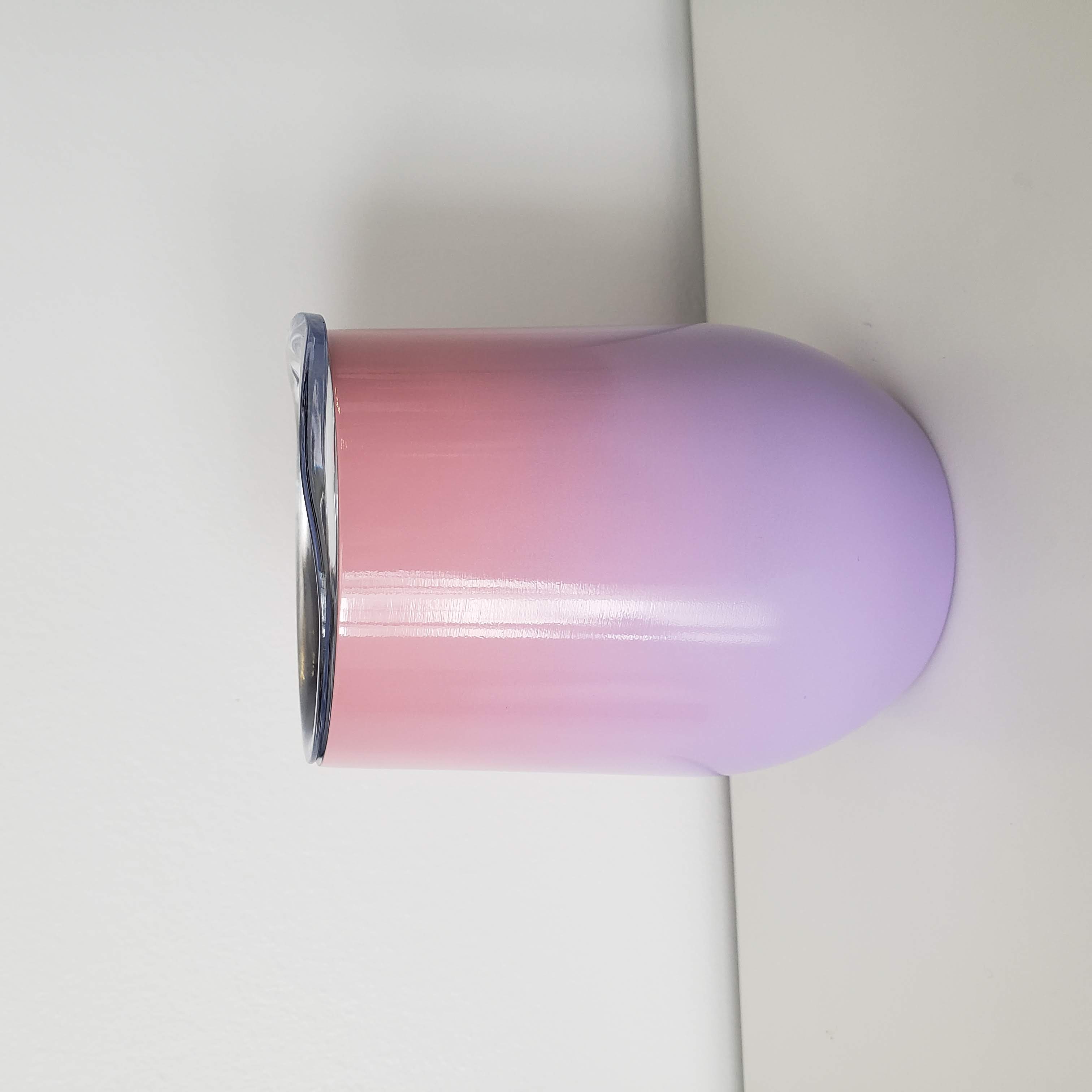 12oz Stainless WINE Tumbler - OMBRE 5 Pink/Purple-Design Blanks