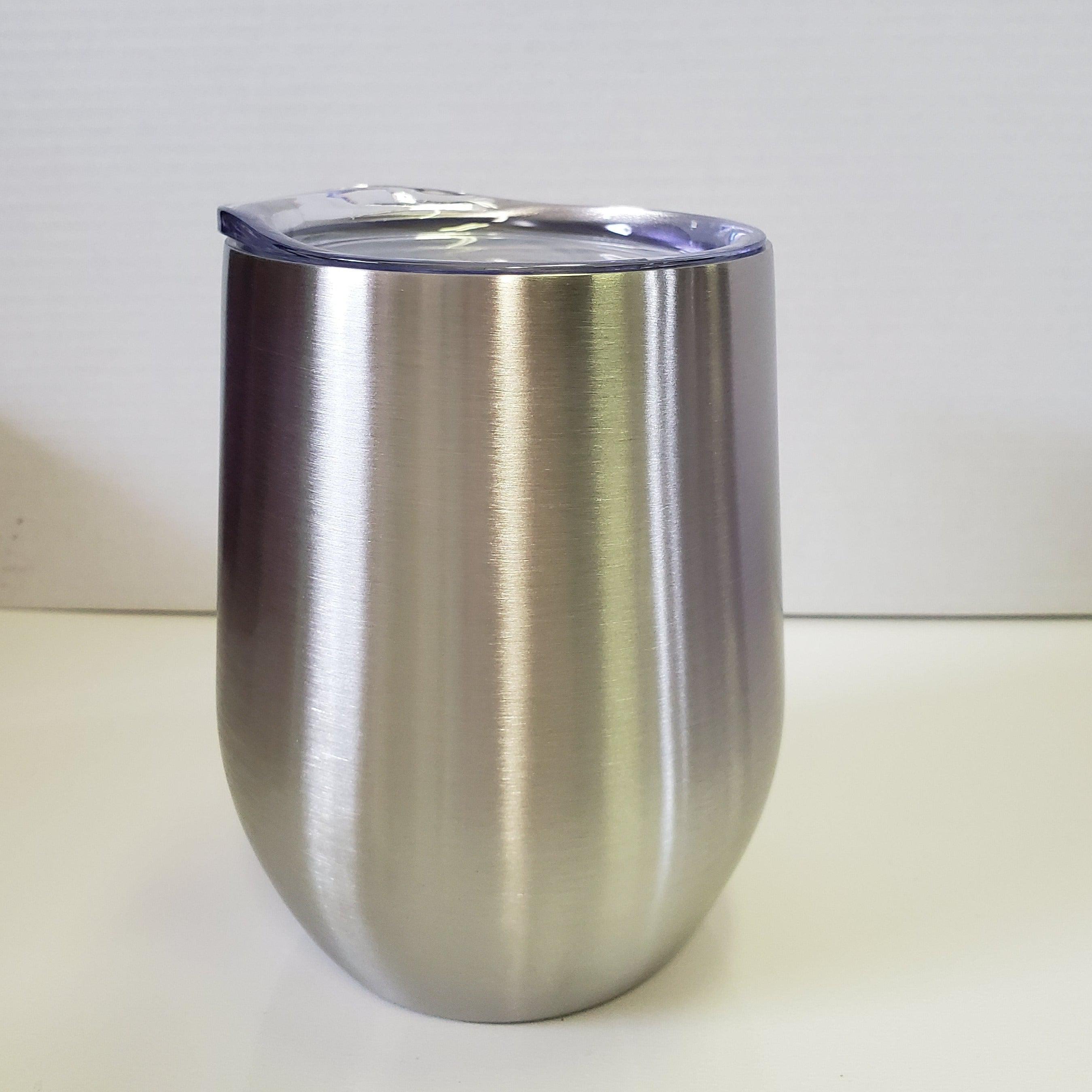 12oz Stainless WINE Tumblers - Stainless Steel (R)-Design Blanks