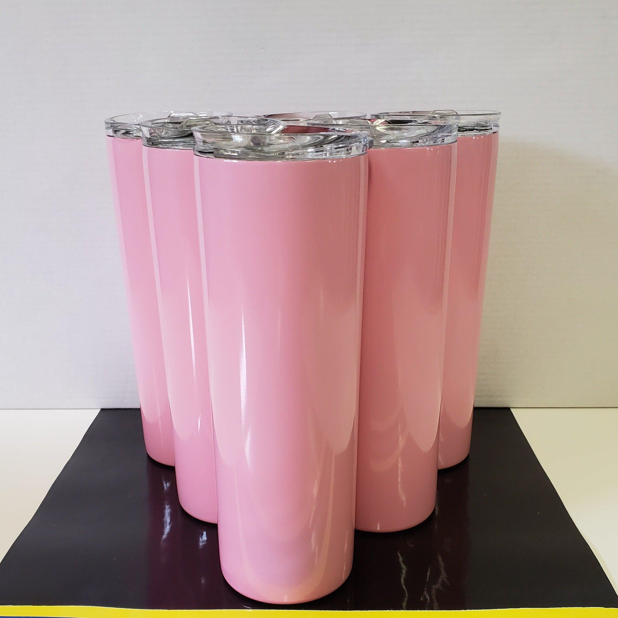 20oz SKINNY Tumbler - Light Pink-Design Blanks