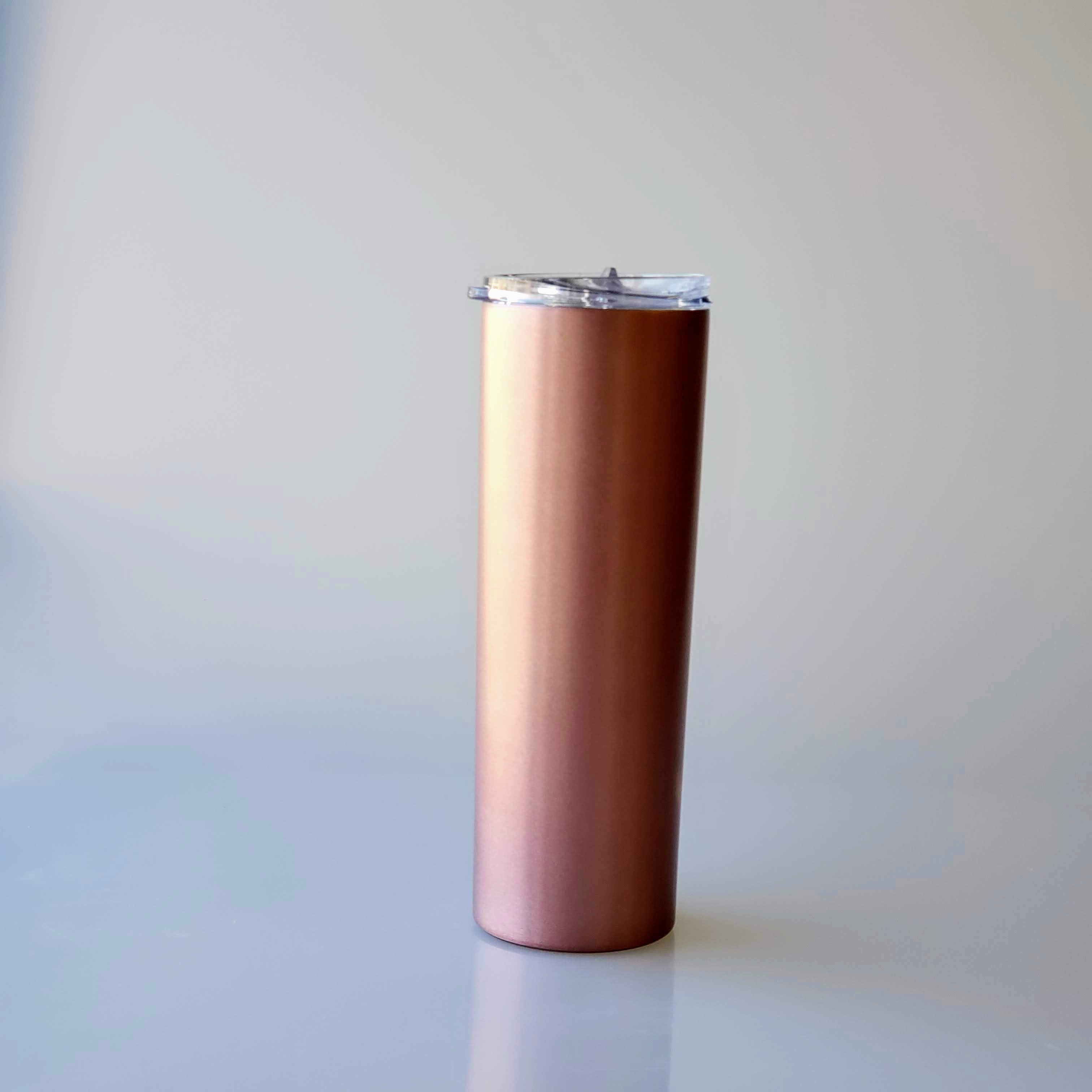 20oz SKINNY Tumbler - Rose Gold-Design Blanks
