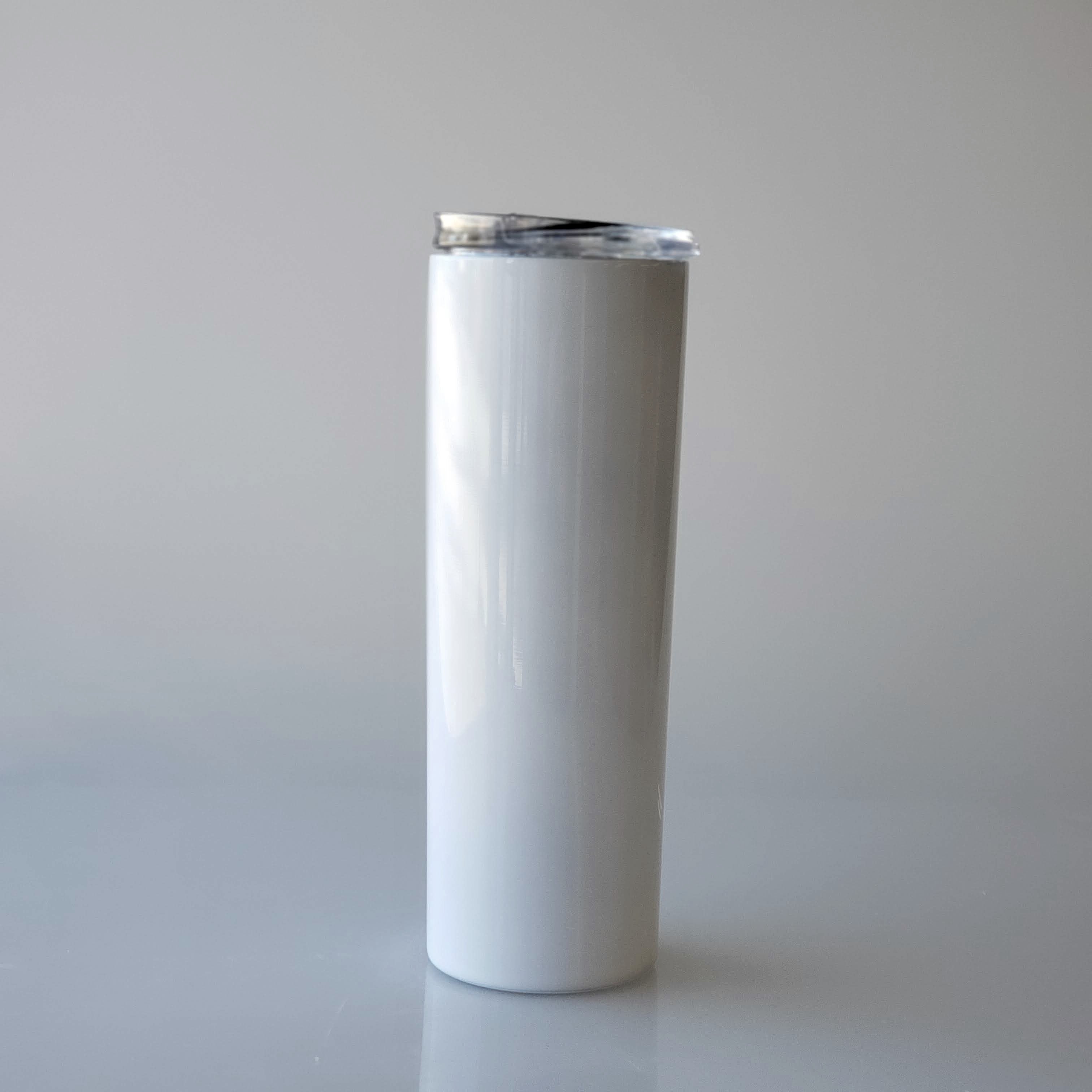 20oz SKINNY Tumbler - White-Design Blanks