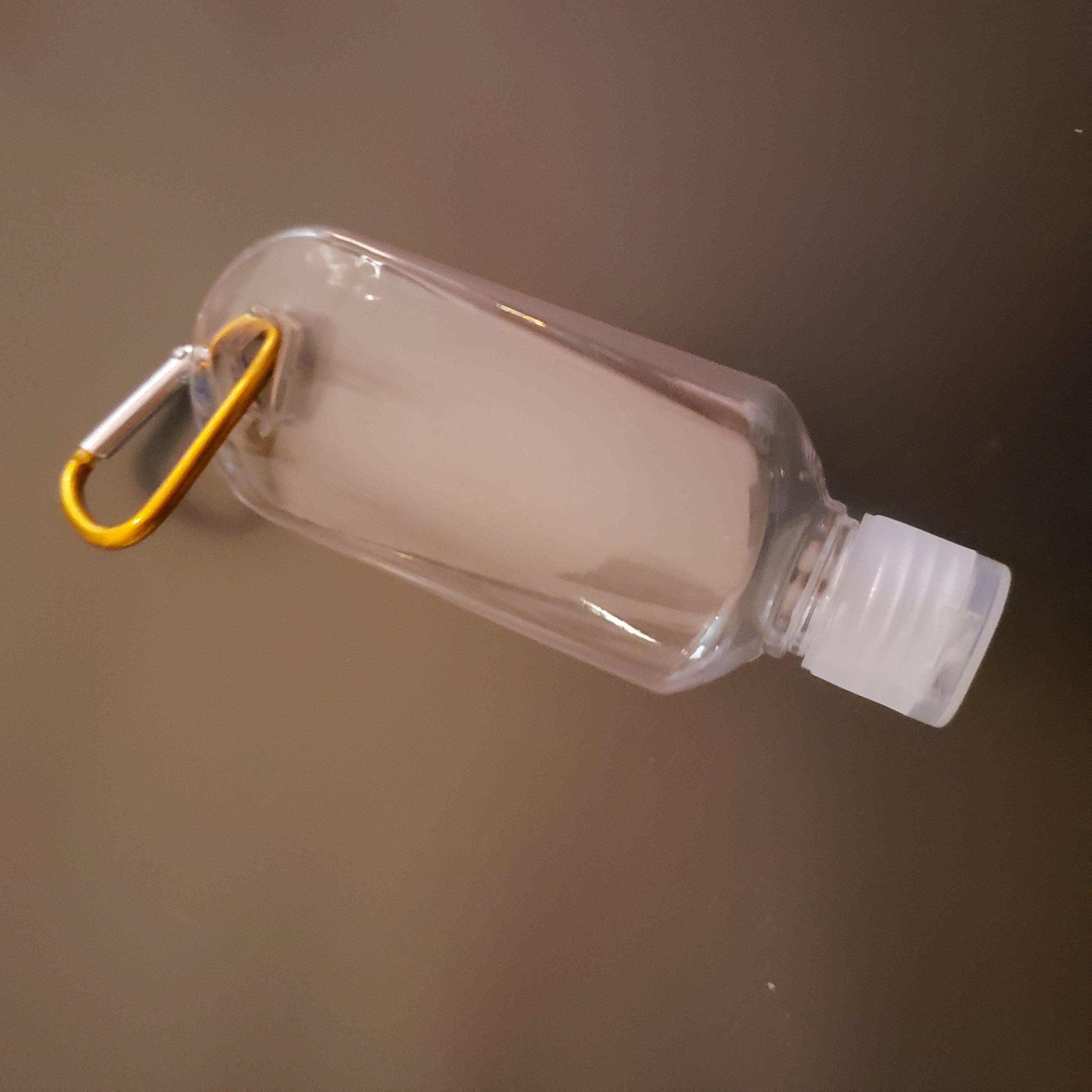 60ml Refillable Bottle with Carabiner-Design Blanks
