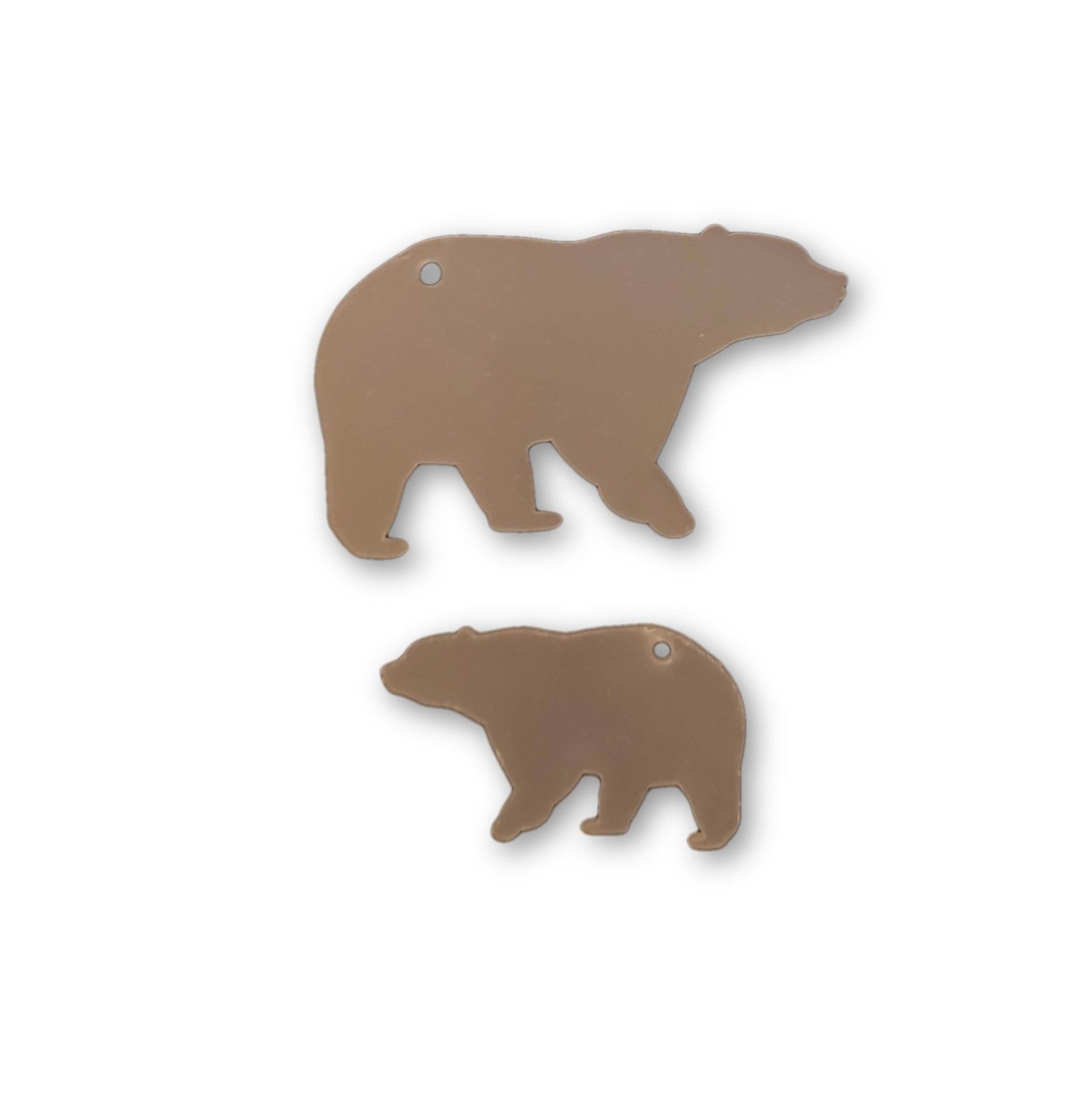 Acrylic Polar Bear and Baby Bear Blanks - Clear-Design Blanks