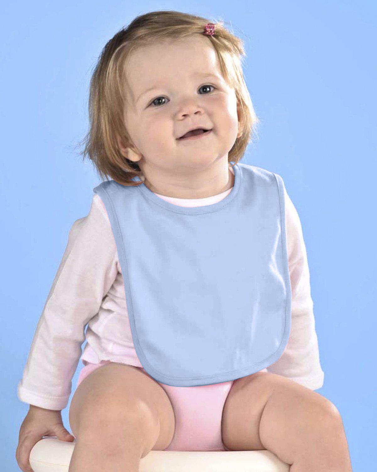 BLUE 100% Cotton Baby Bibs-Design Blanks