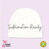 Baby Beanie Hats 0-6m – 100% Polyester – White-Design Blanks
