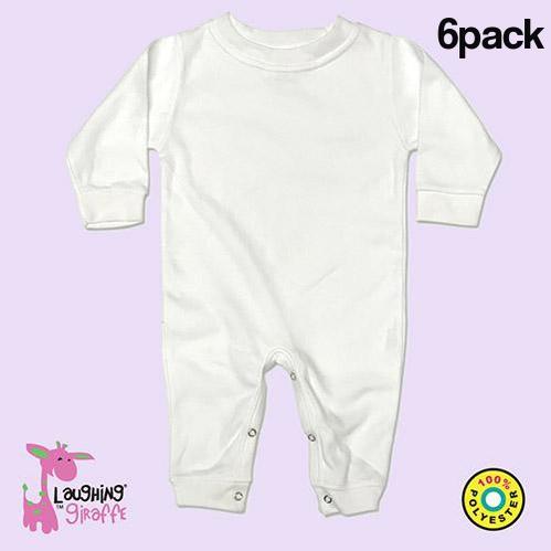 Baby Sleep N Play Long Sleeve Crew Neck Romper – 100% Polyester-Design Blanks