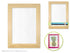 Beveled Wood Frame Mounted Canvas Panel: 13 x 17.3 Inches-Design Blanks