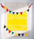 Birthday Sack- Bunting-Design Blanks