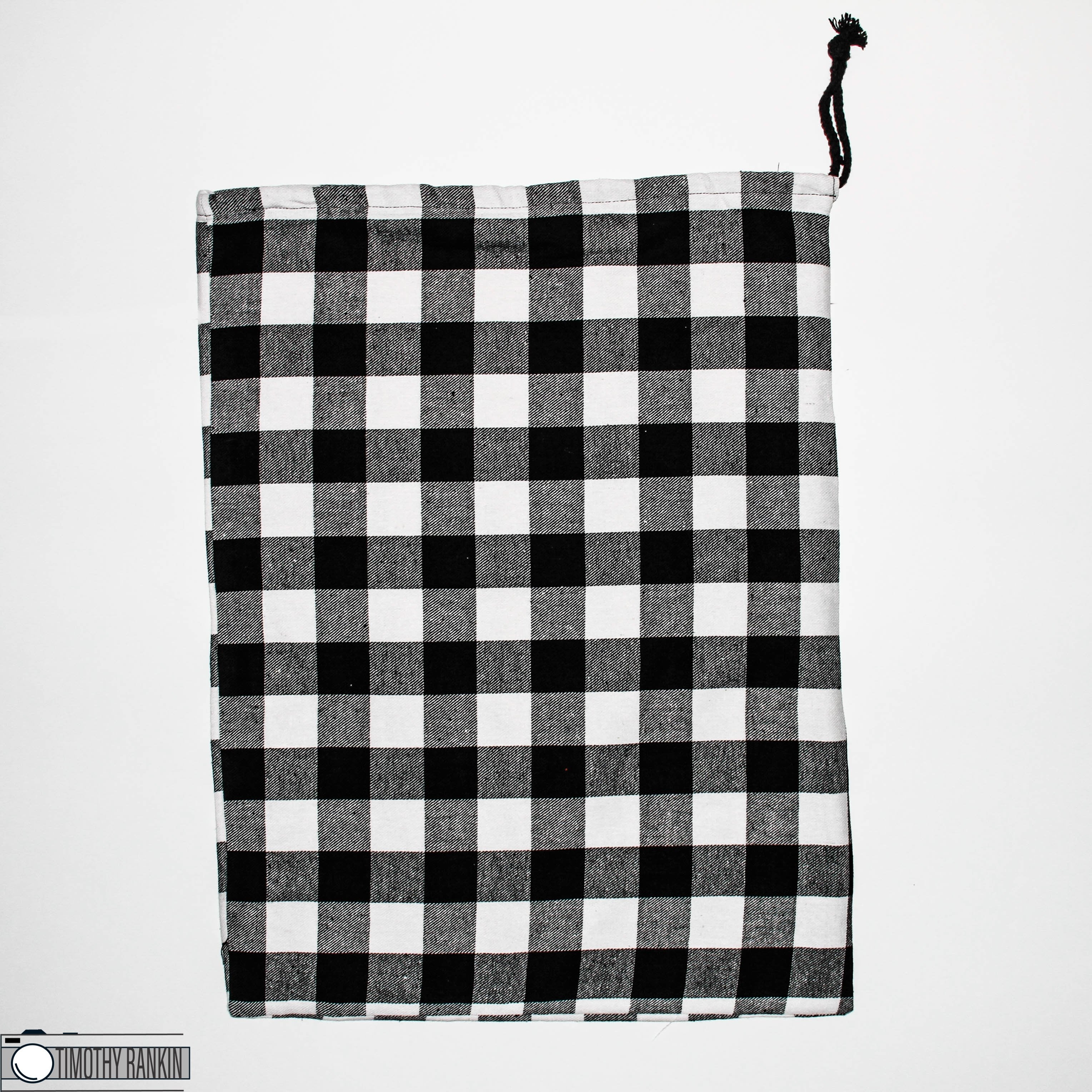 Buffalo Plaid Santa Sack - WHITE-Design Blanks