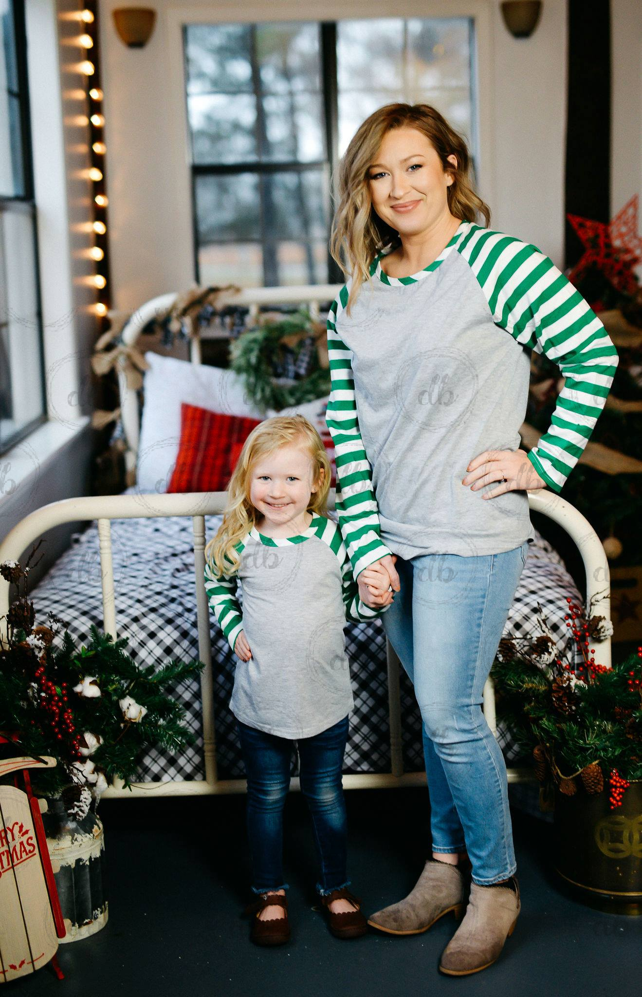 Candy Stripe Raglan Sleeve - 2 Colours HOLIDAY FAVE!-Design Blanks