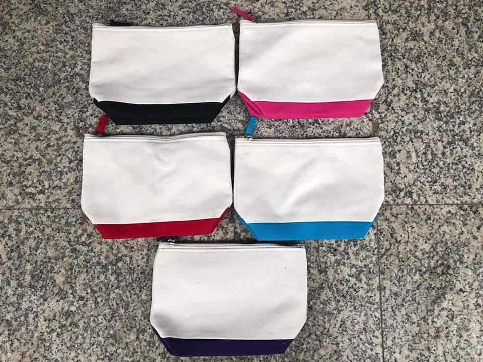Canvas Make Up Bag - Gusset Bottom-Design Blanks
