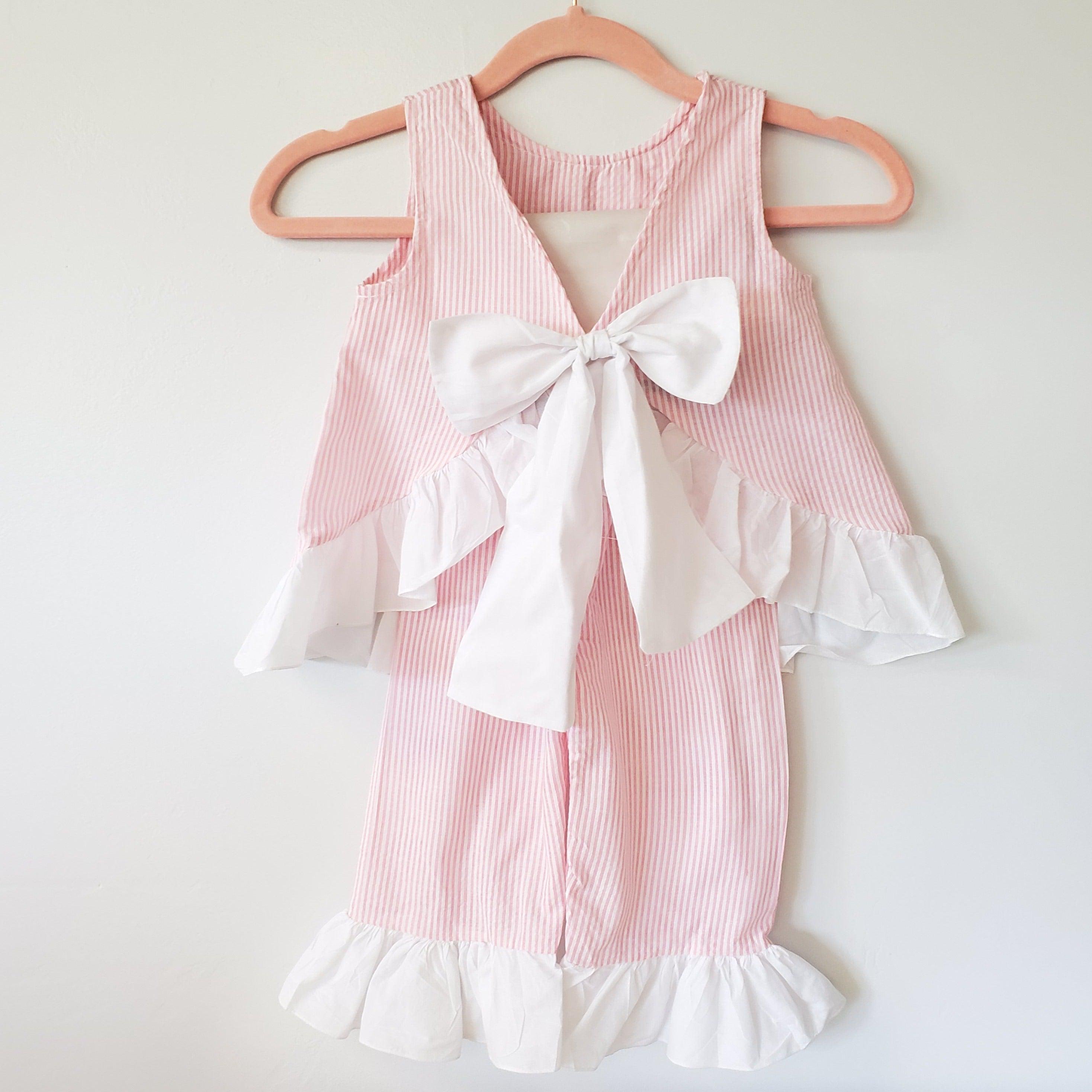 Children's Seersucker 2pc Suit PINK-Design Blanks