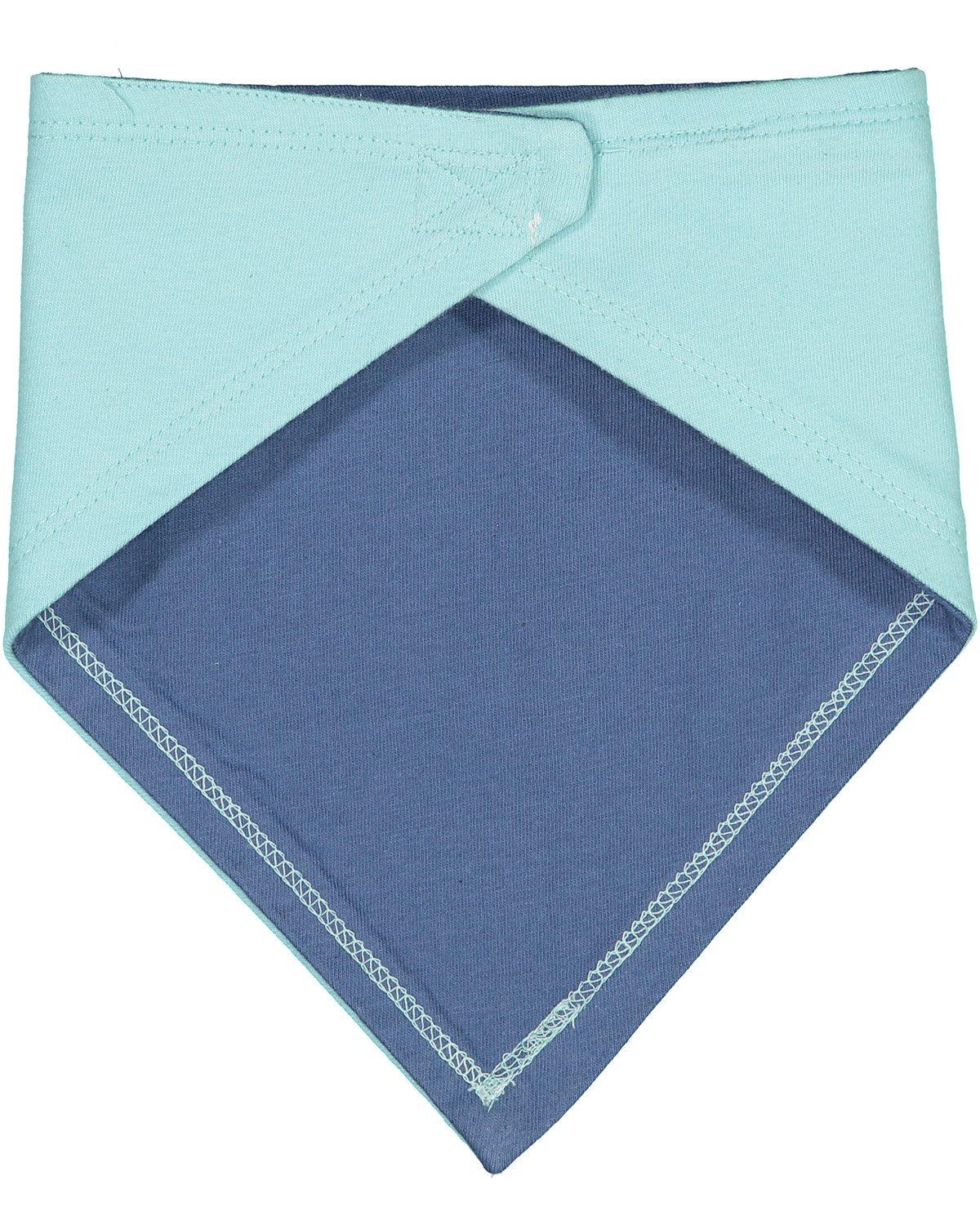 Chill/Indigo - 100% Cotton Bandana Baby Bibs-Design Blanks