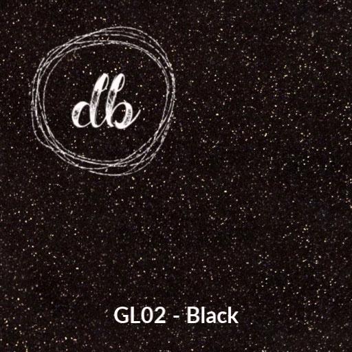 GL02 Black – Glitter HTV-Design Blanks