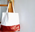 Glitter Bottom Cotton Tote - Red-Design Blanks