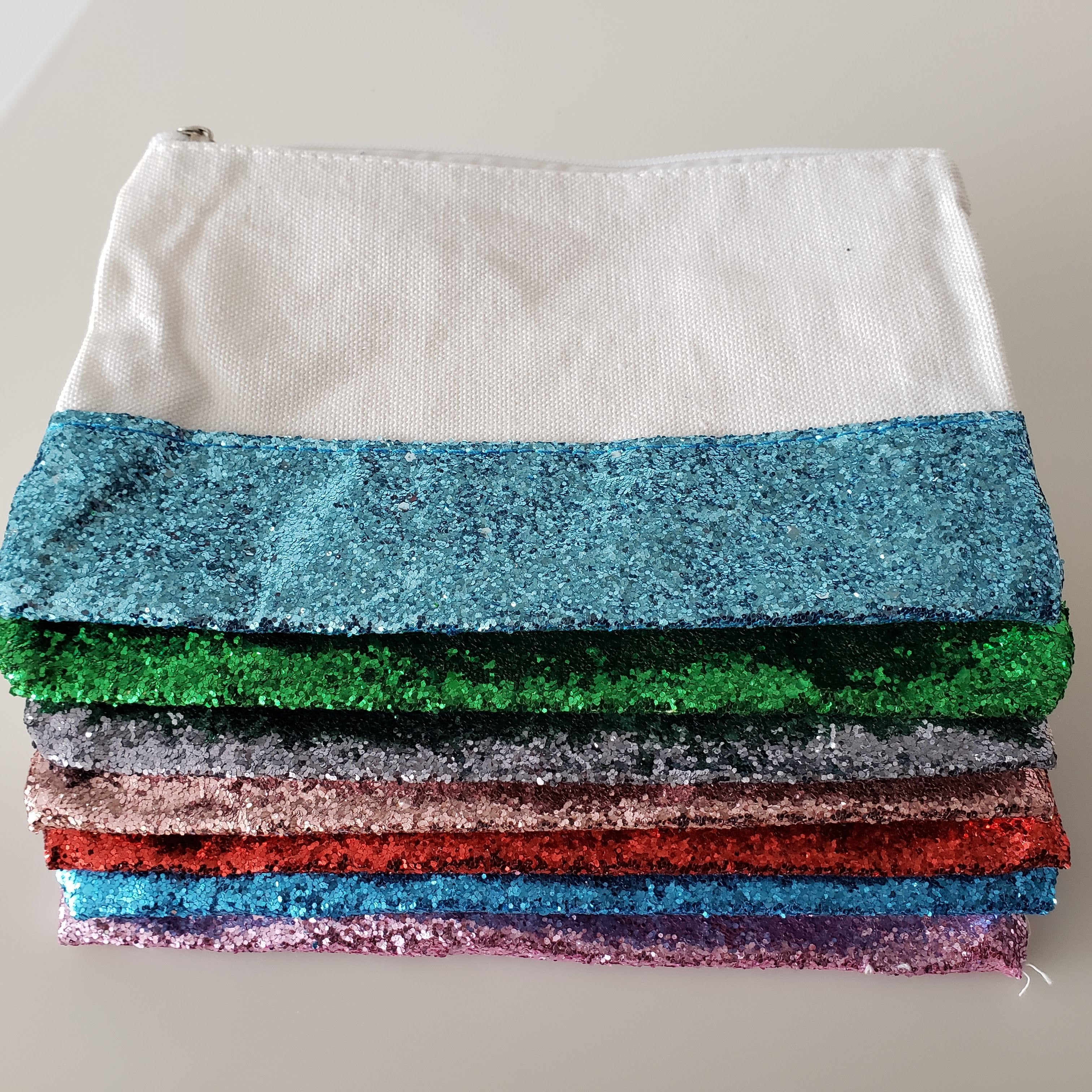 Glitter Bottom Small Zipper Bag-Design Blanks