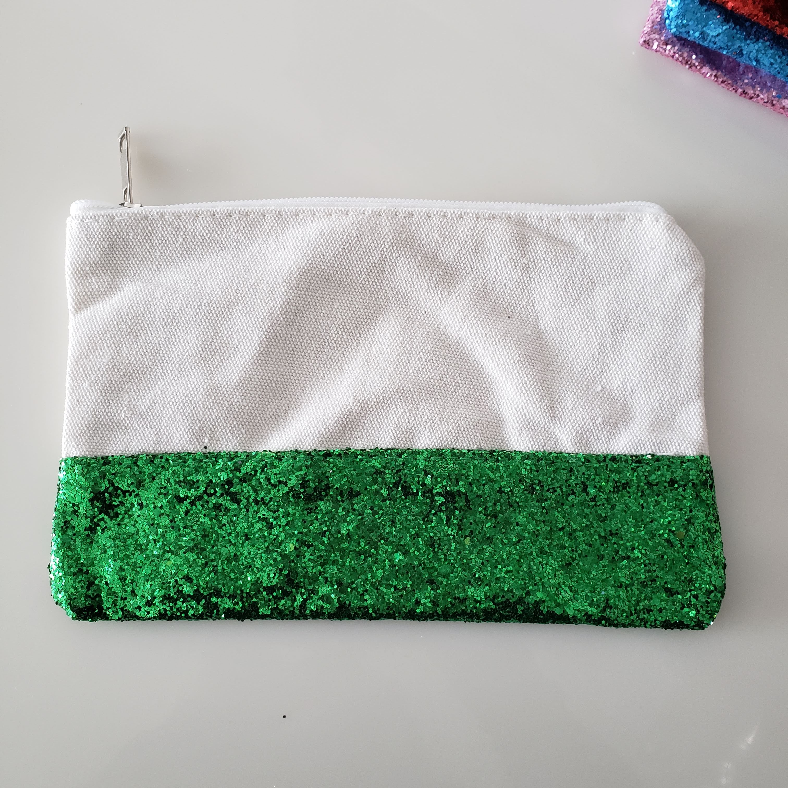 Glitter Bottom Small Zipper Bag-Design Blanks