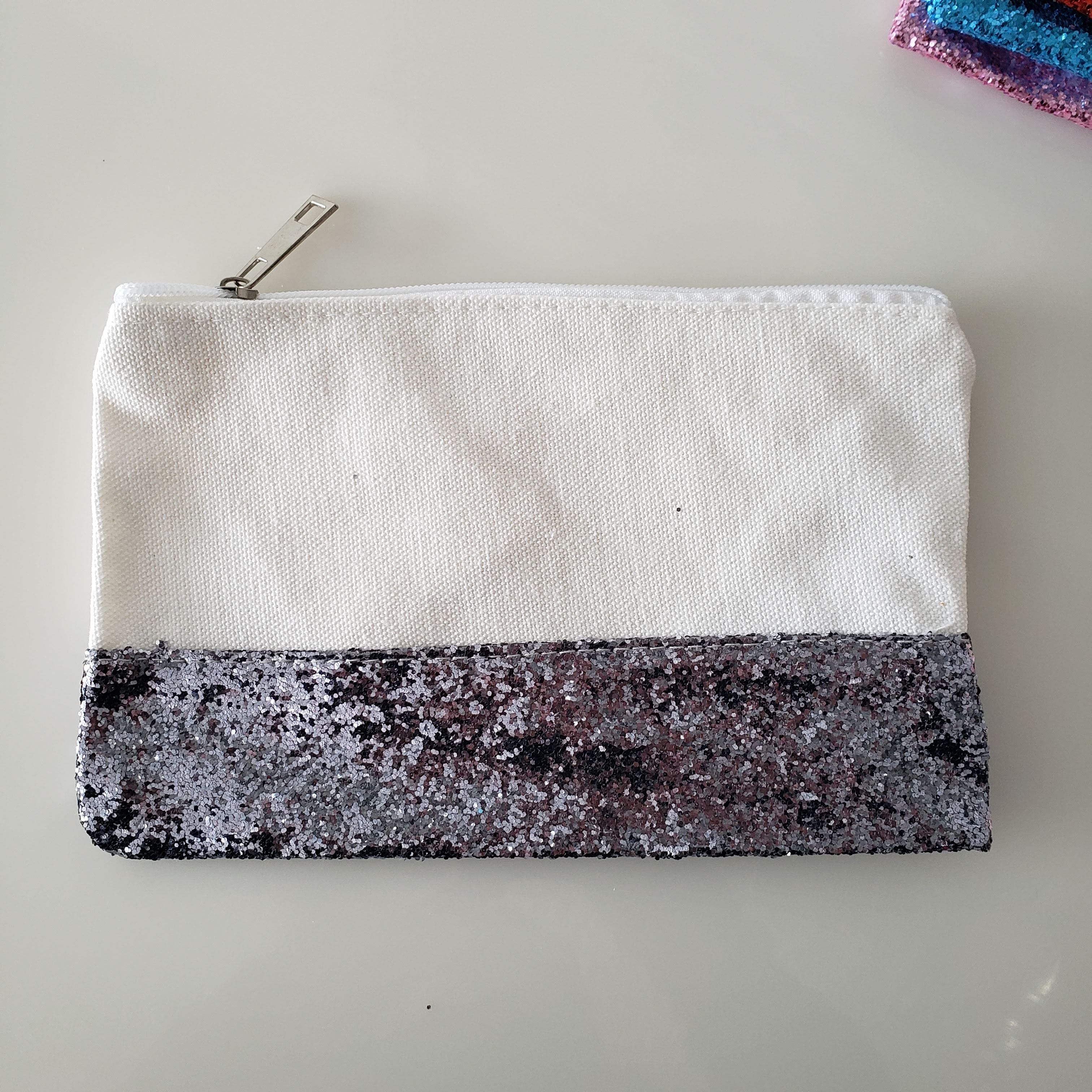 Glitter Bottom Small Zipper Bag-Design Blanks