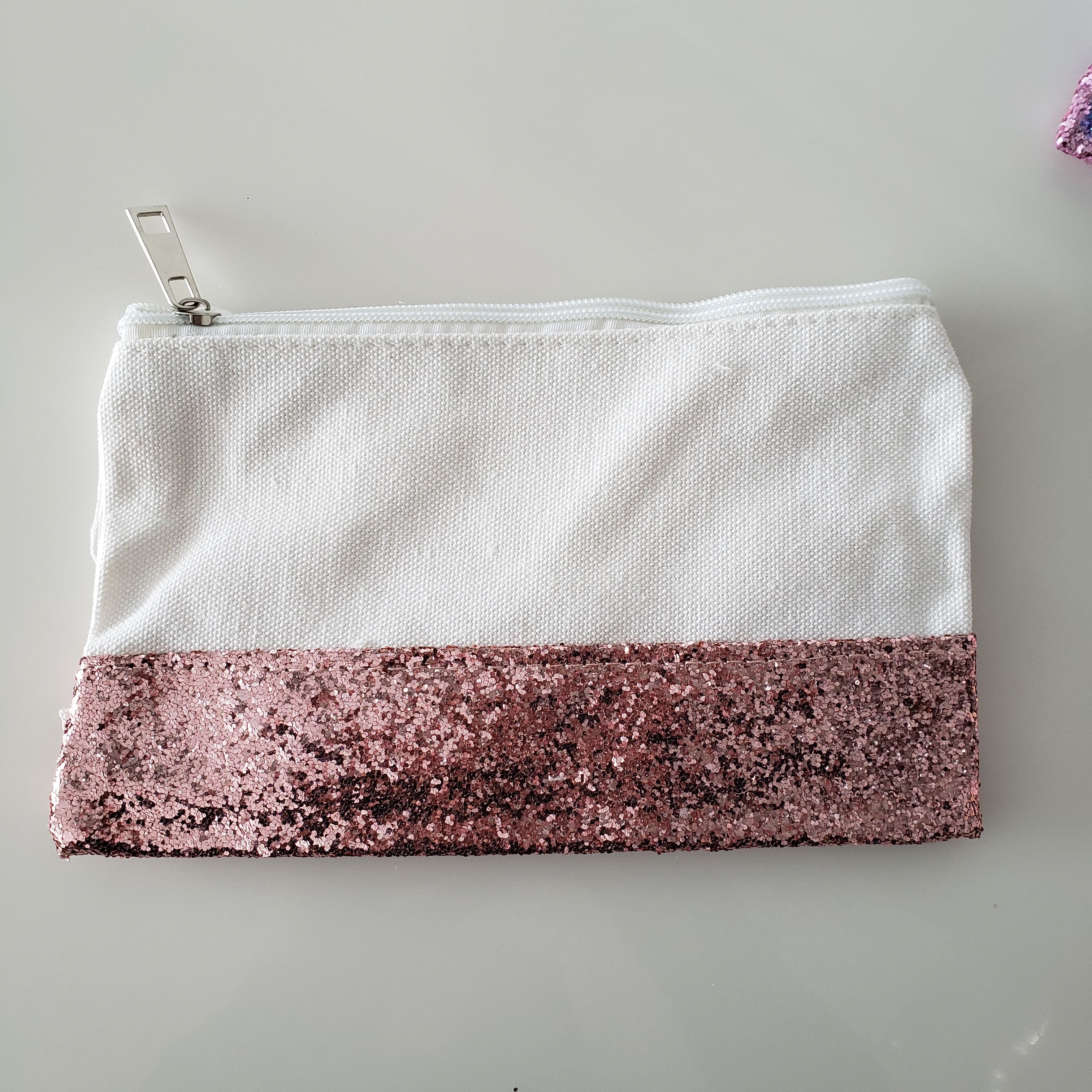 Glitter Bottom Small Zipper Bag-Design Blanks