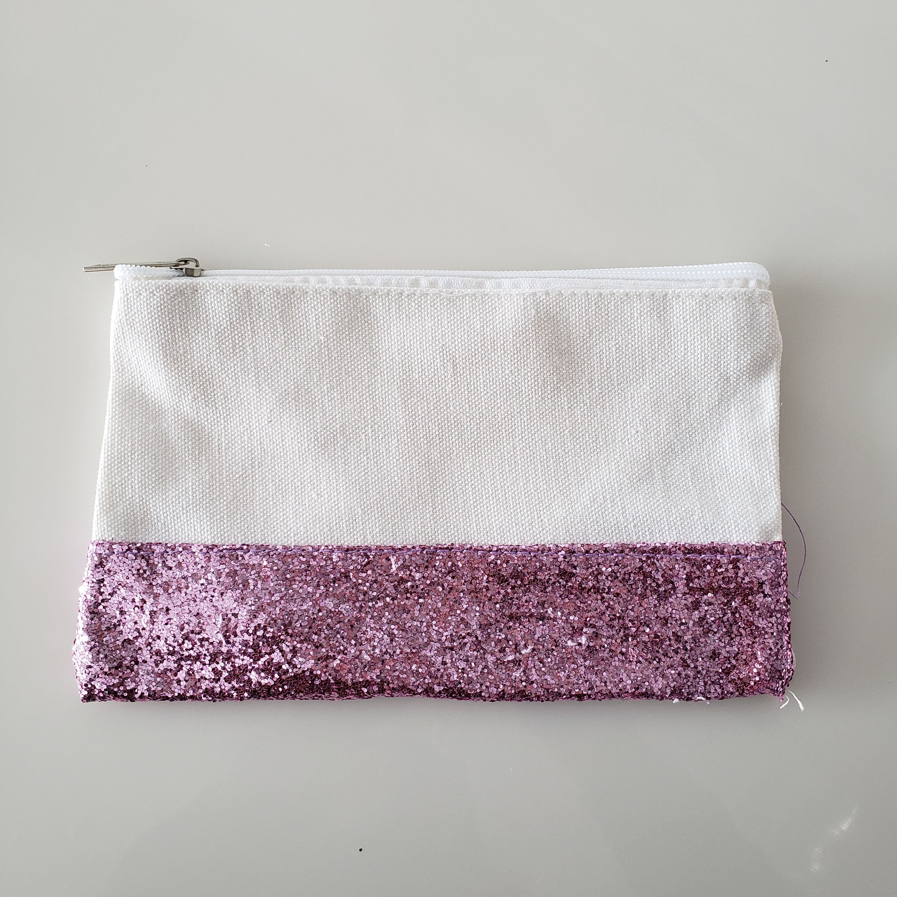 Glitter Bottom Small Zipper Bag-Design Blanks