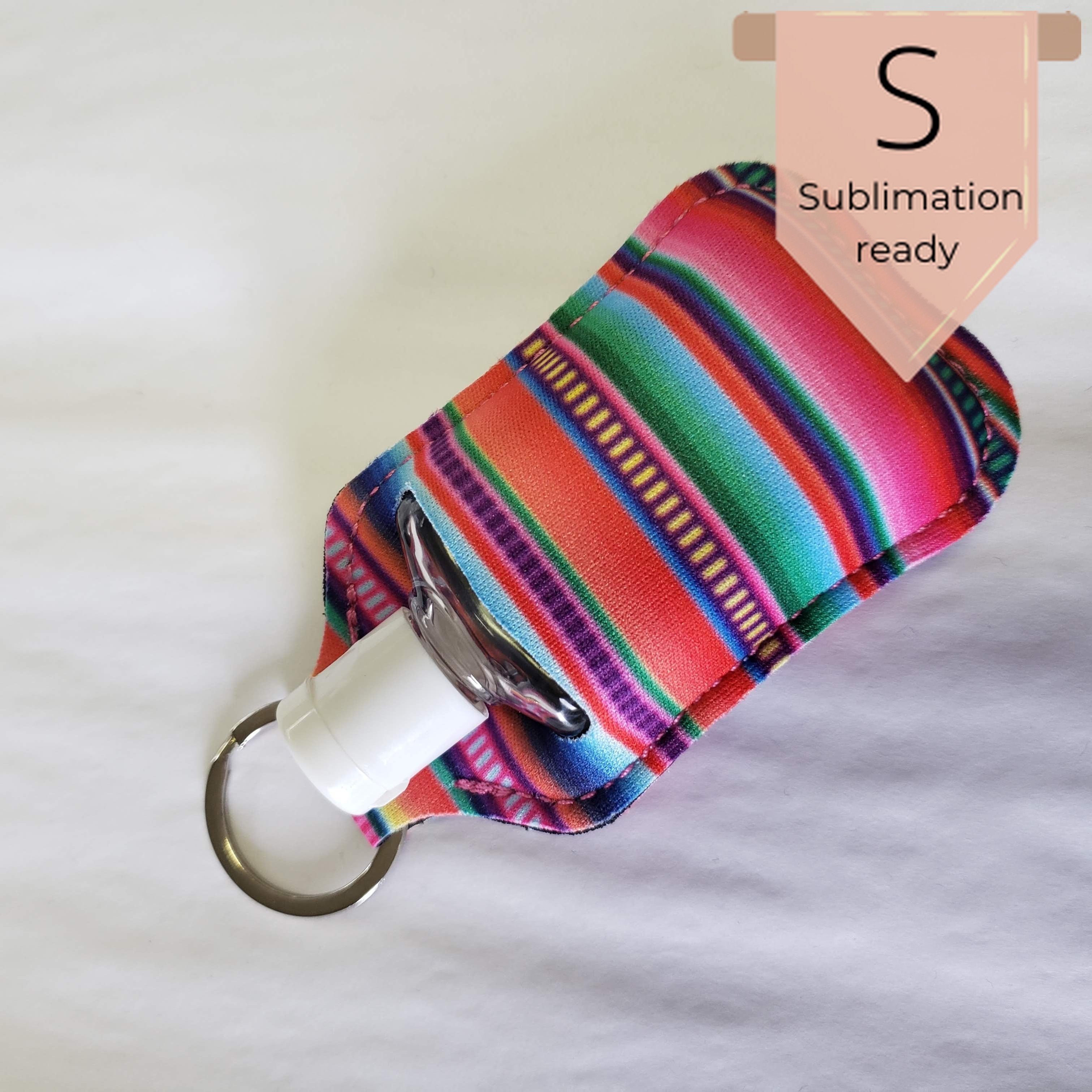 Hand Sanitizer Holder Keyring - Neoprene 11 PATTERNS!-Design Blanks