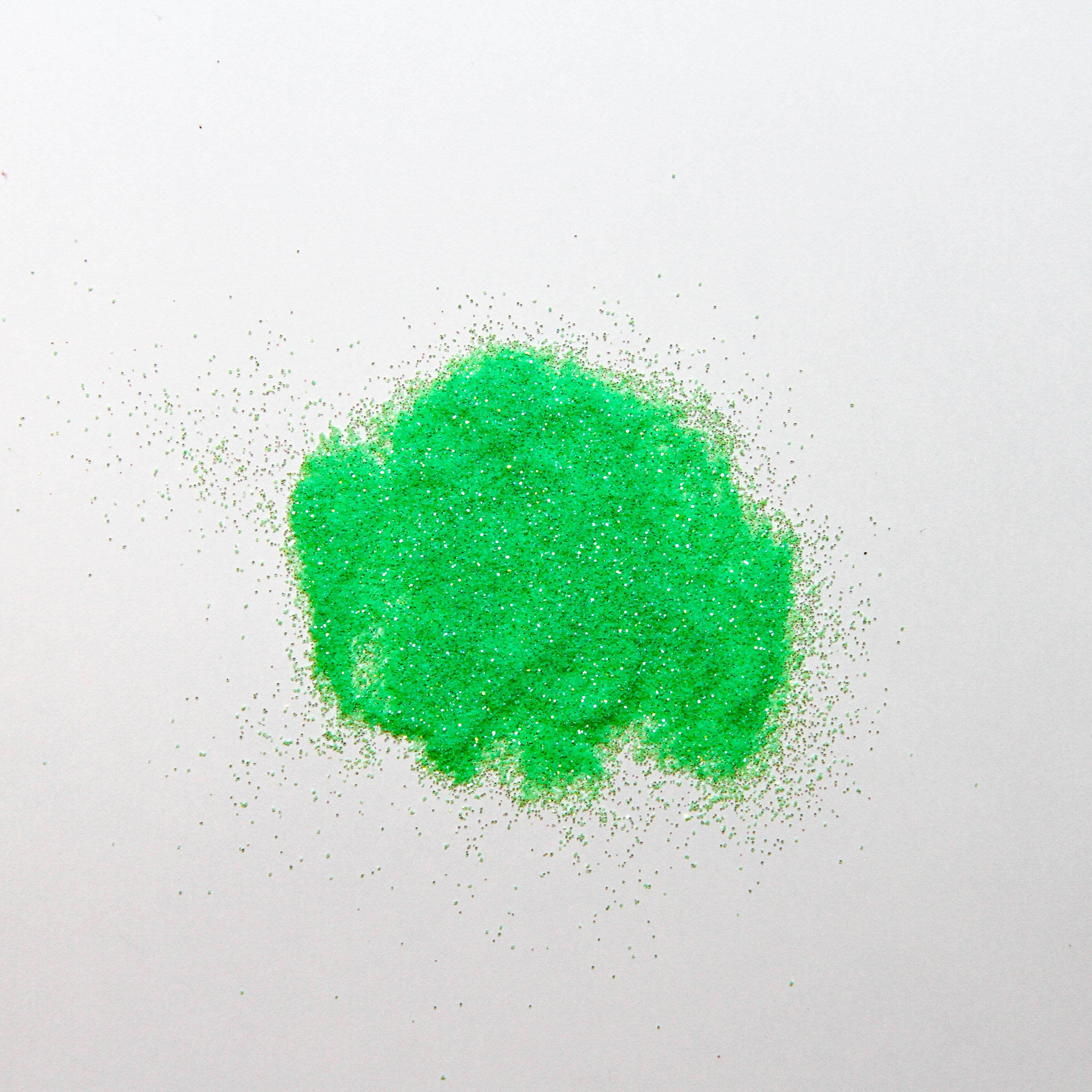 Iridescent Fluorescent Green Glitter-Design Blanks