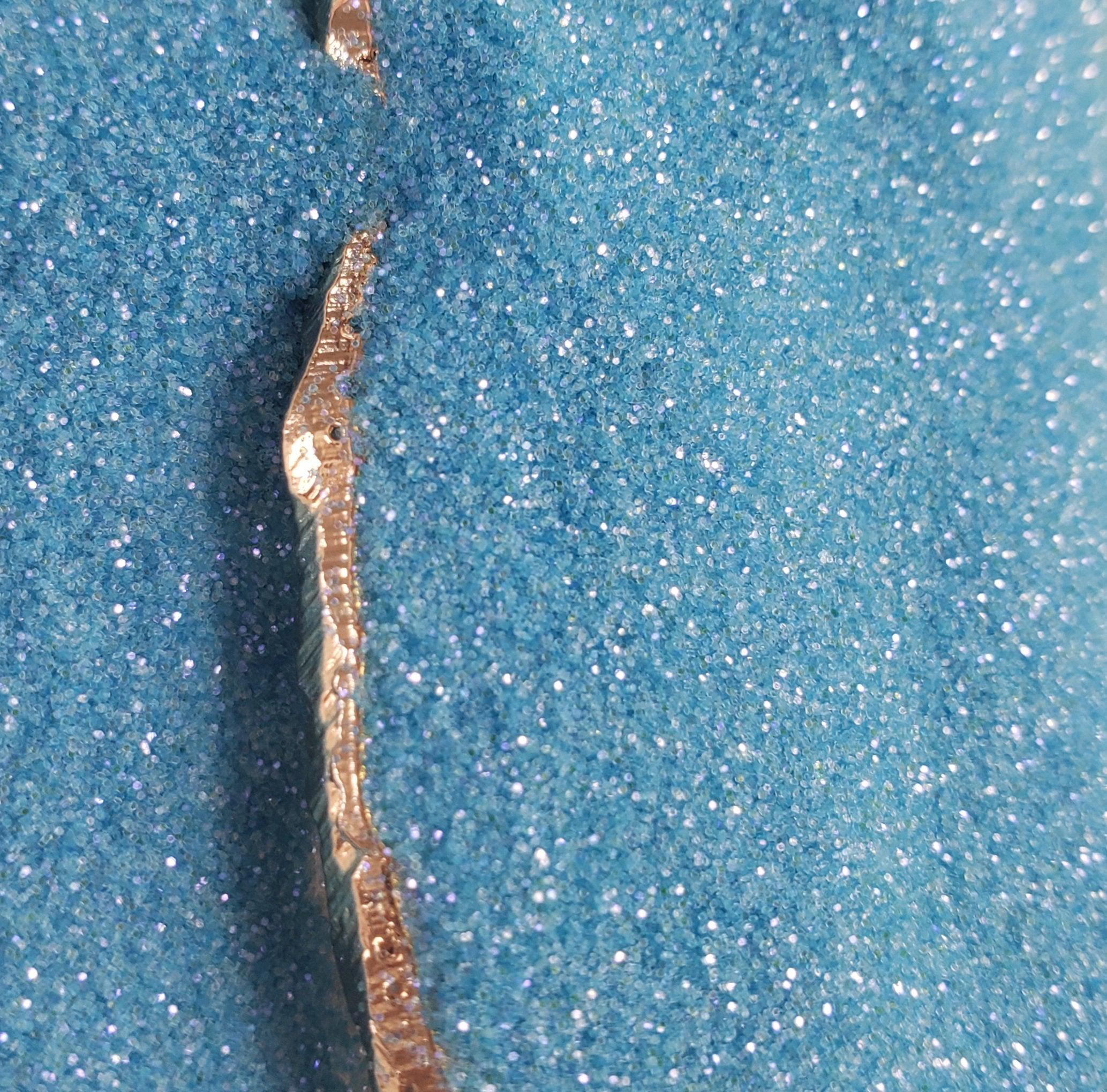 Iridescent Sky Blue Glitter-Design Blanks