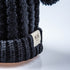 KIDS DOUBLE POM Toque - Black-Design Blanks