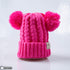 KIDS DOUBLE POM Toque - DARK Pink-Design Blanks