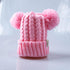 KIDS DOUBLE POM Toque - Light Pink-Design Blanks