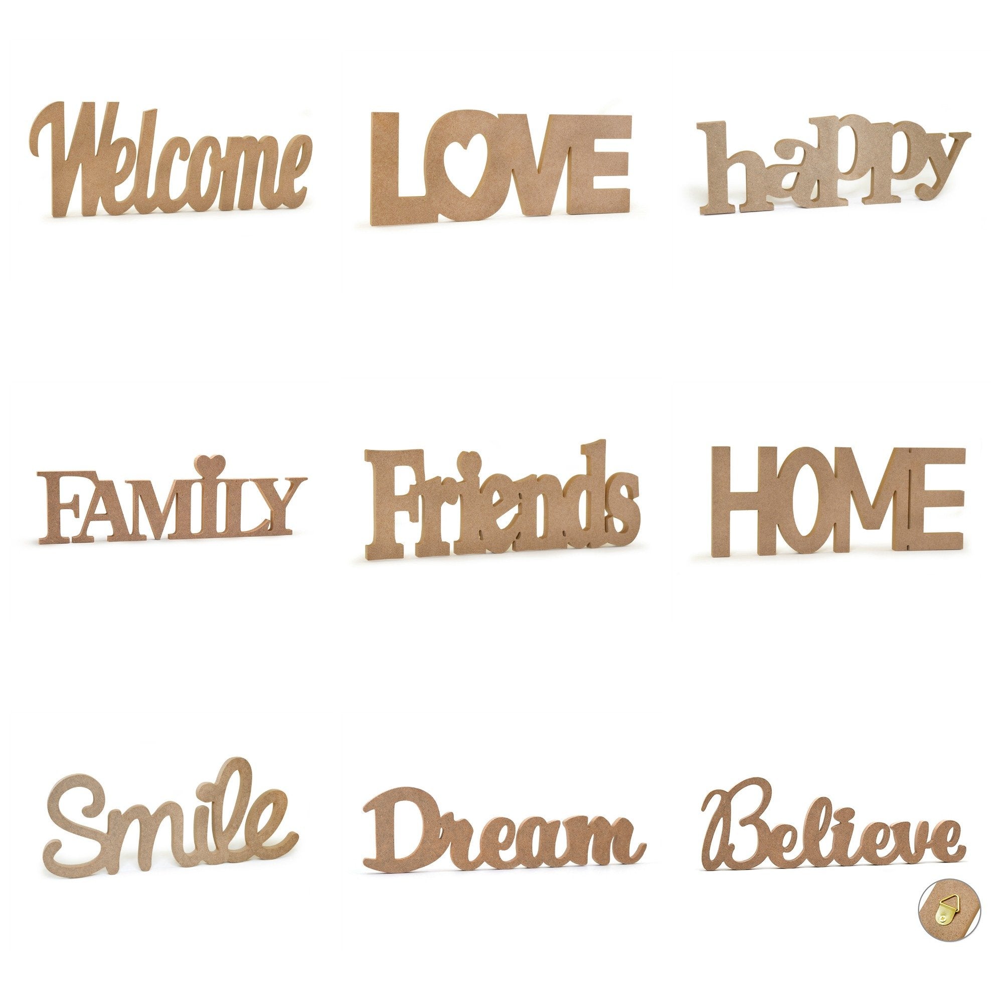 MDF Sign Words 12" Size-Design Blanks