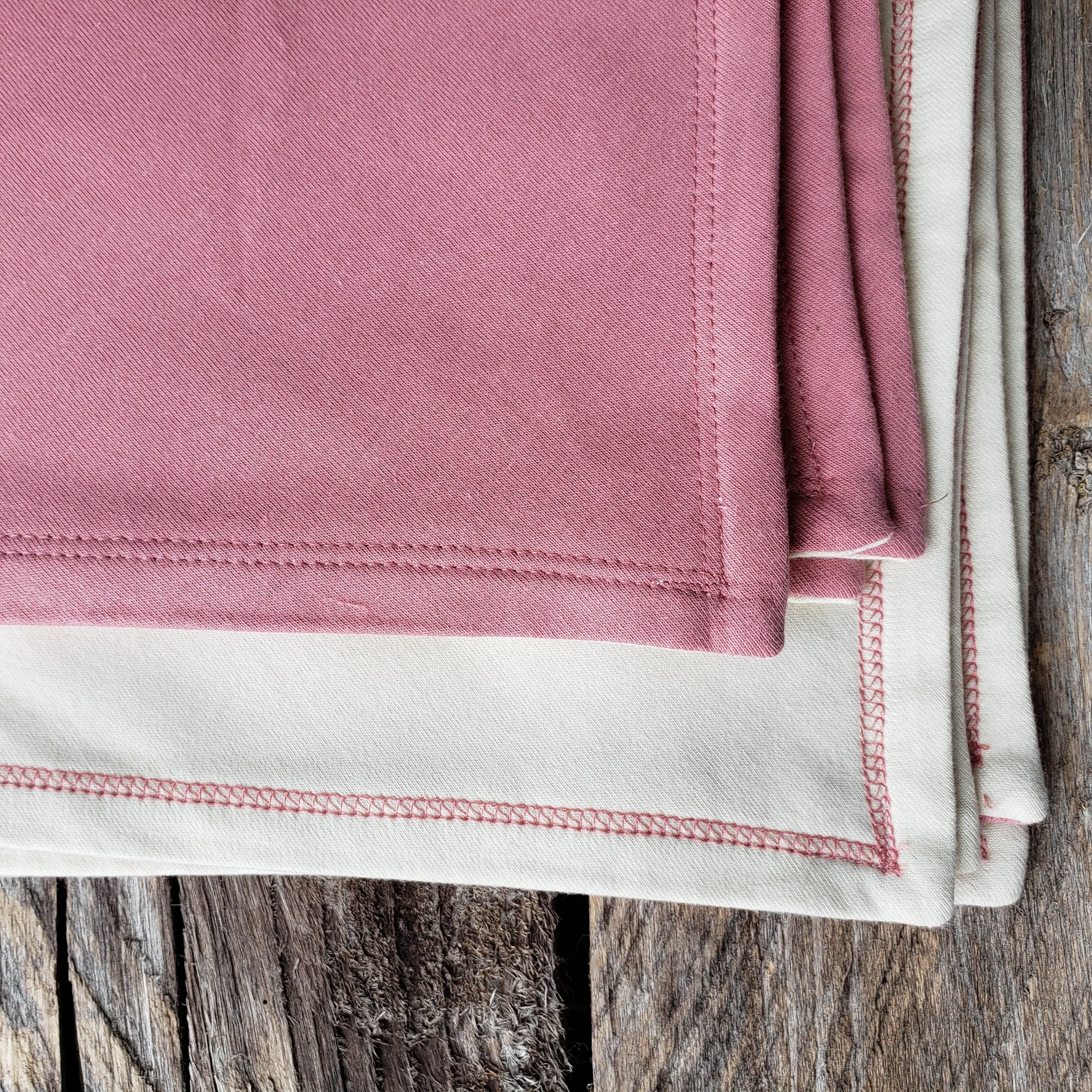 Mauvelous/Natural - 100% Cotton Bandana Baby Bibs-Design Blanks