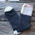 PINK Stripe COTTON Socks - Dark Grey -12 pack-Design Blanks