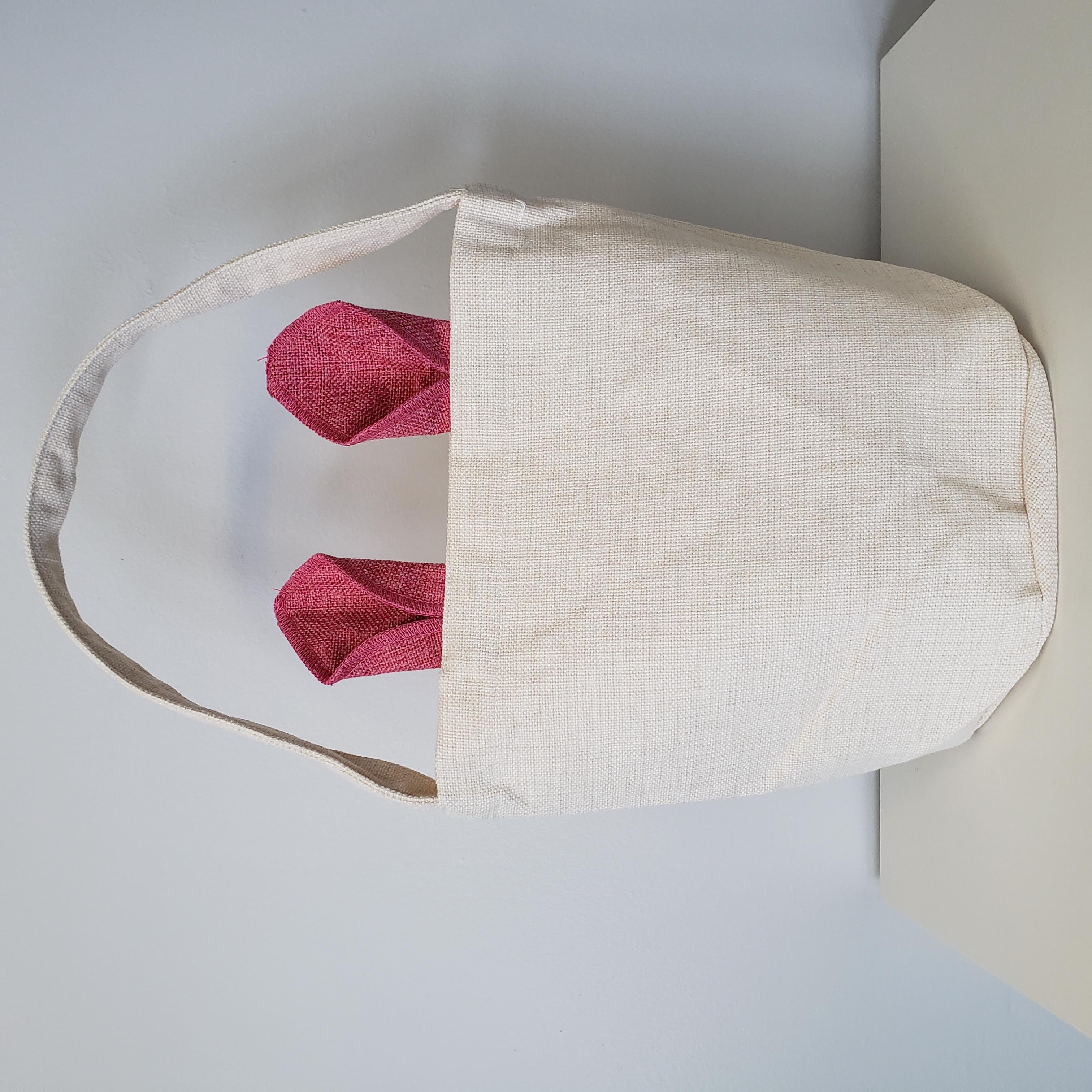 POLYESTER Easter Bunny BUCKET for SUB Pink-Design Blanks